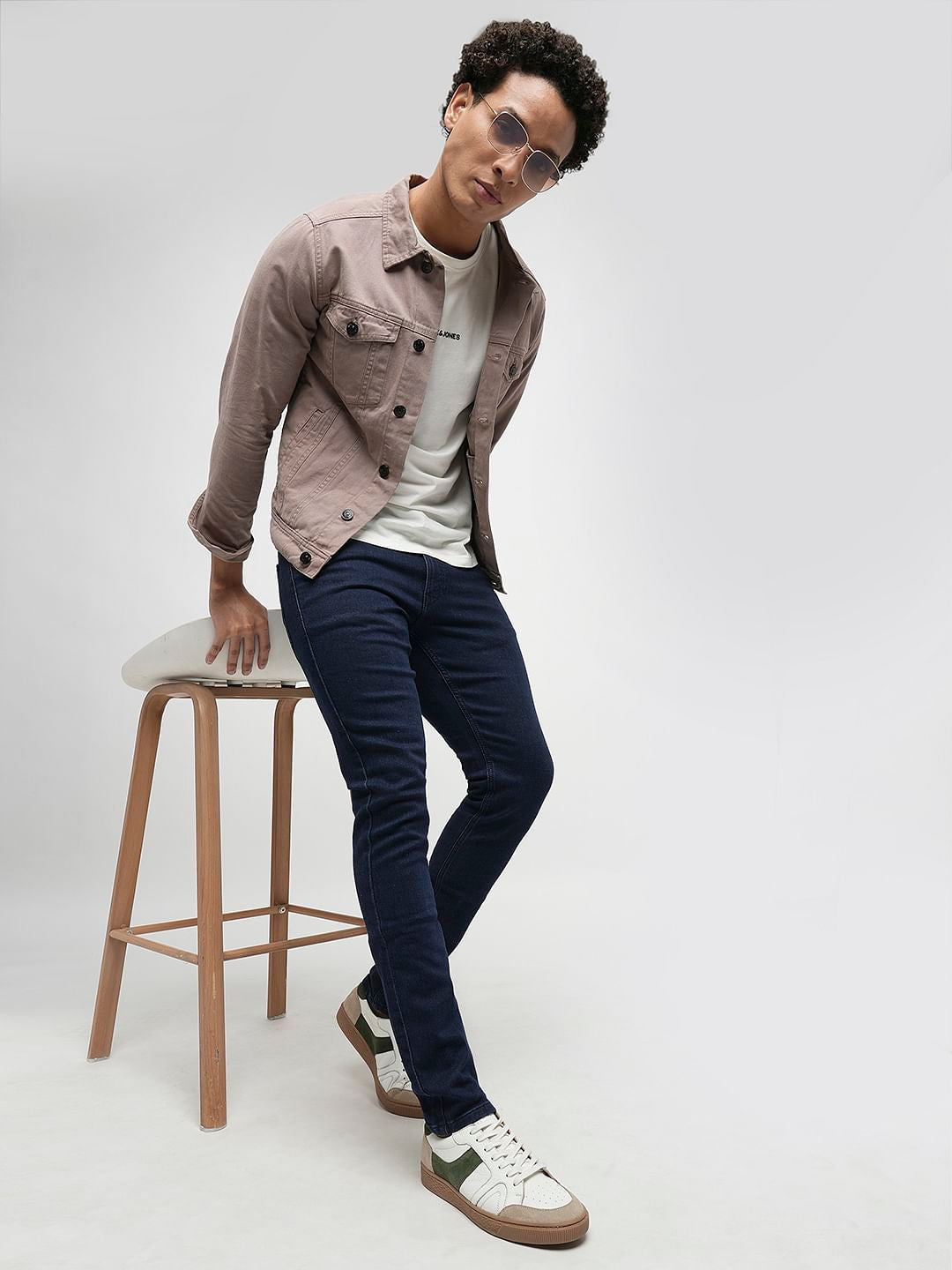 PRODUKT by JACK&JONES Blue Mid Rise Slim Fit Jeans