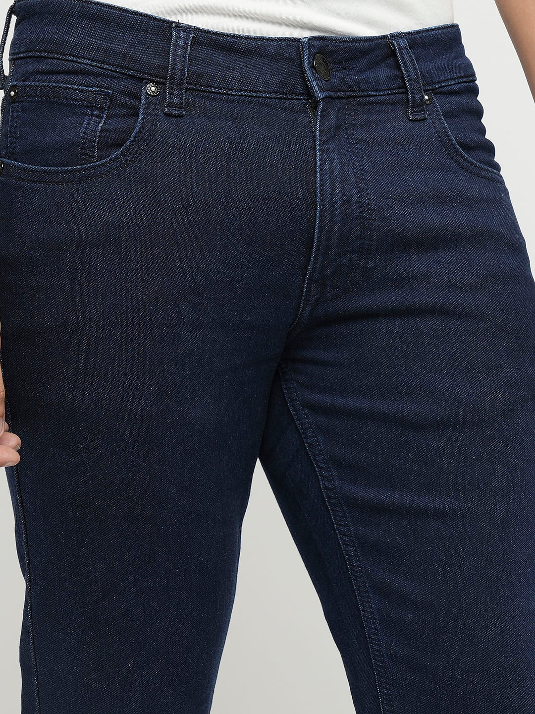 PRODUKT by JACK&JONES Blue Mid Rise Slim Fit Jeans