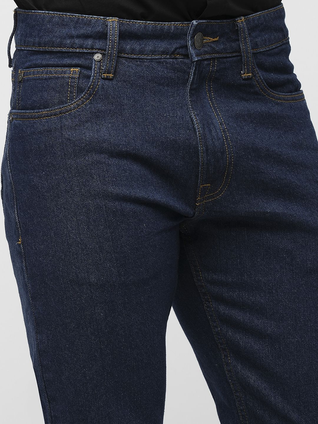 PRODUKT by JACK&JONES Dark Blue Mid Rise Regular Fit Jeans