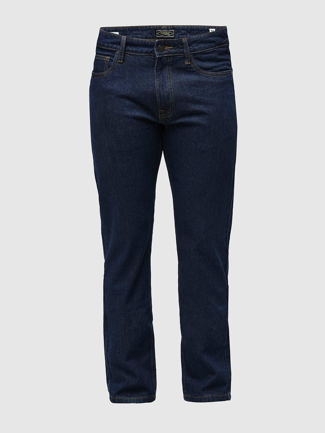 PRODUKT by JACK&JONES Dark Blue Mid Rise Regular Fit Jeans