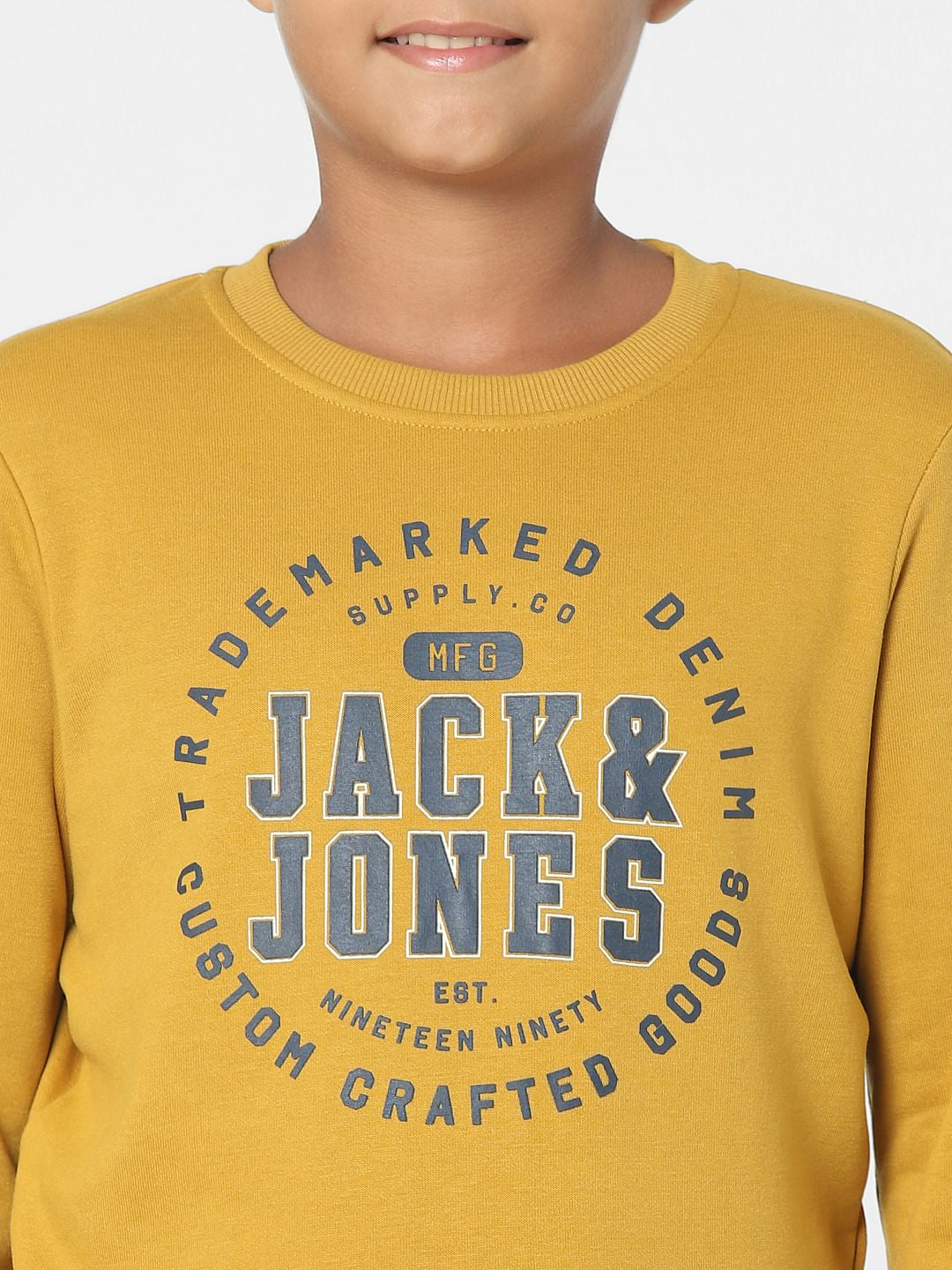 Mustard Logo Print Sweatshirt