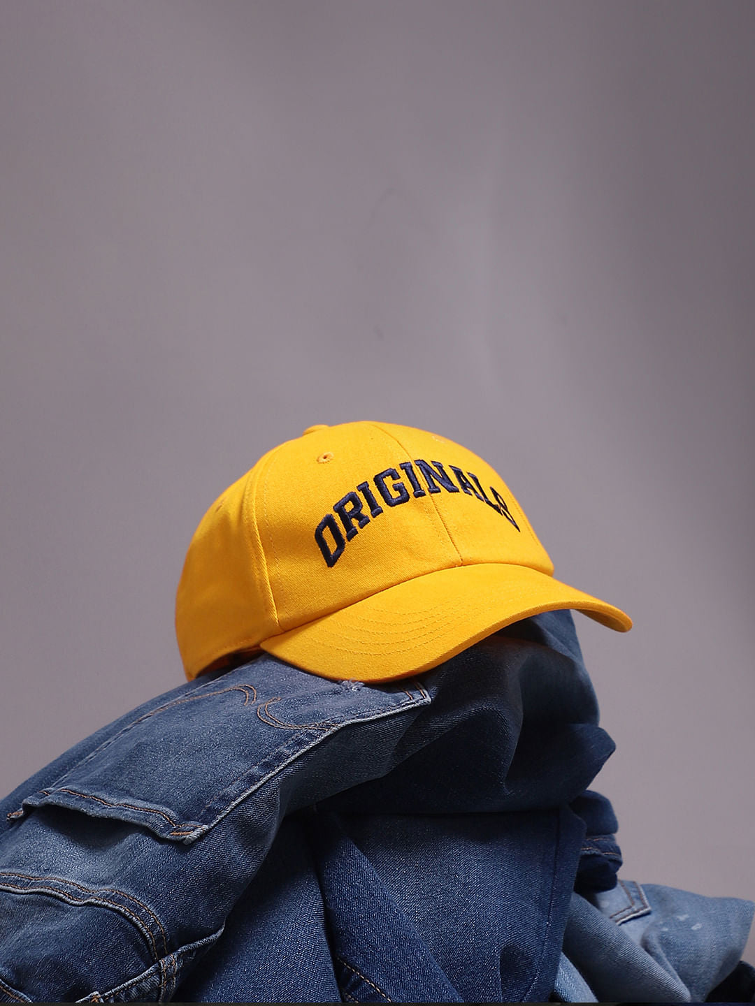 Orange Logo Print Cap - ONE