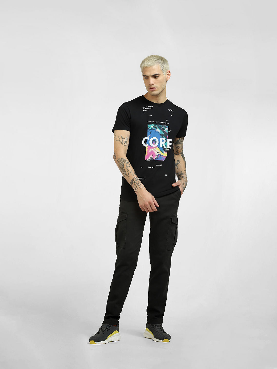 Black Graphic Print T-shirt