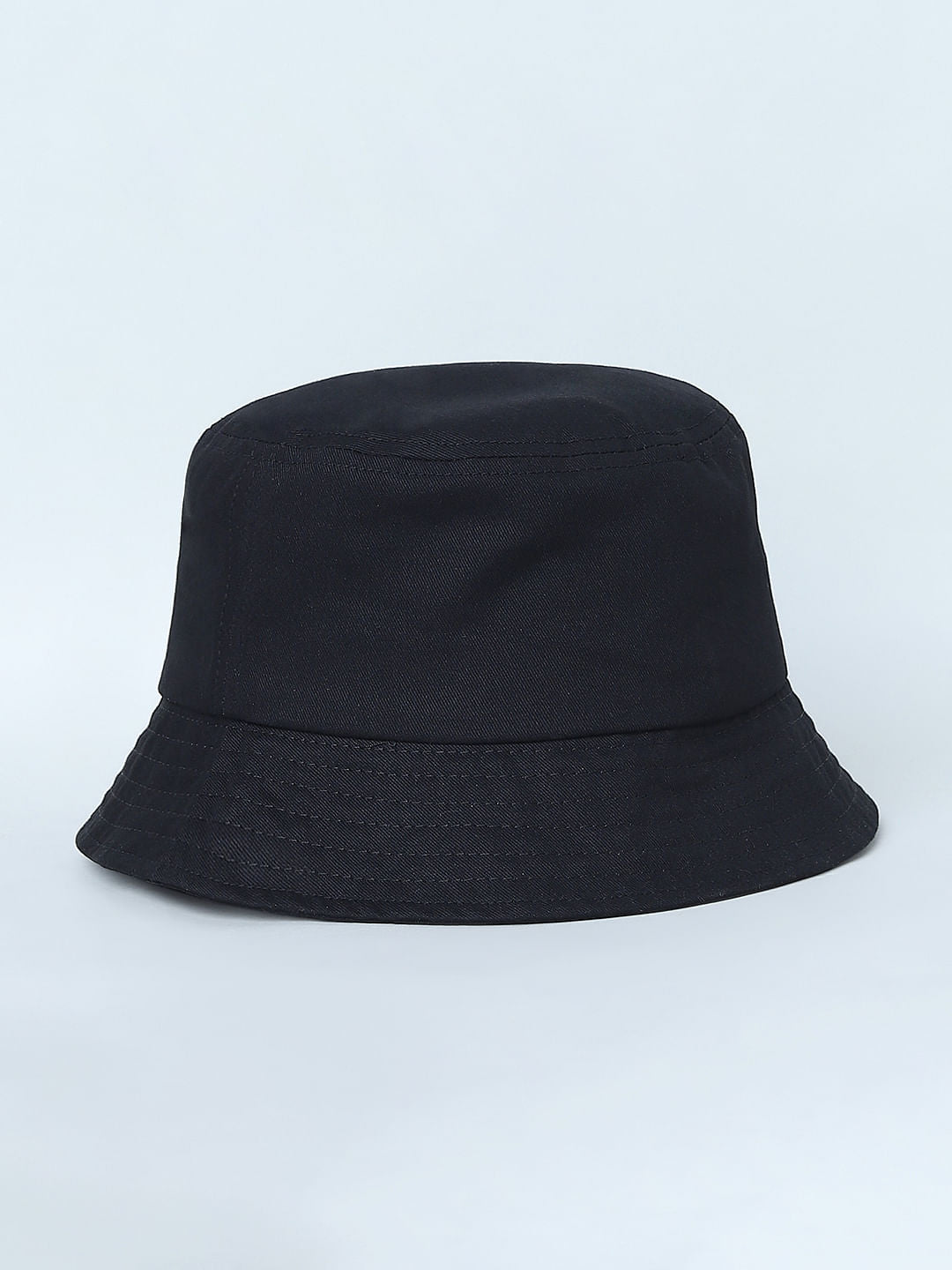 Black Embroidered Logo Bucket Hat