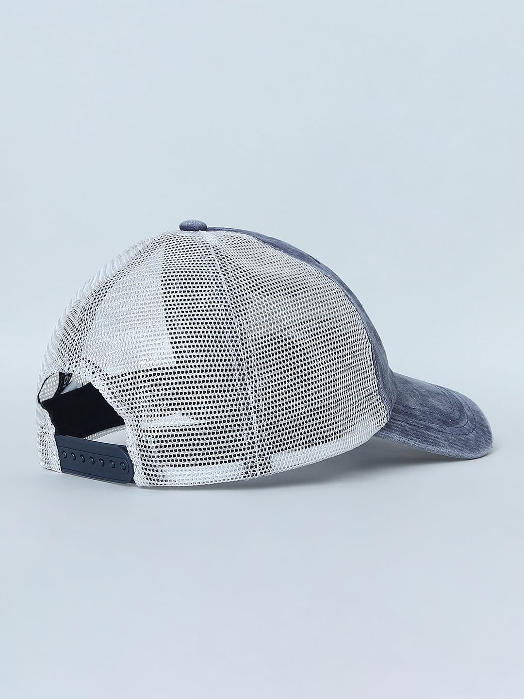 Blue Embroidered Denim Cap
