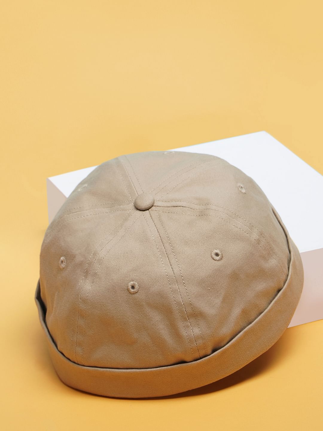 Beige Roll Hat