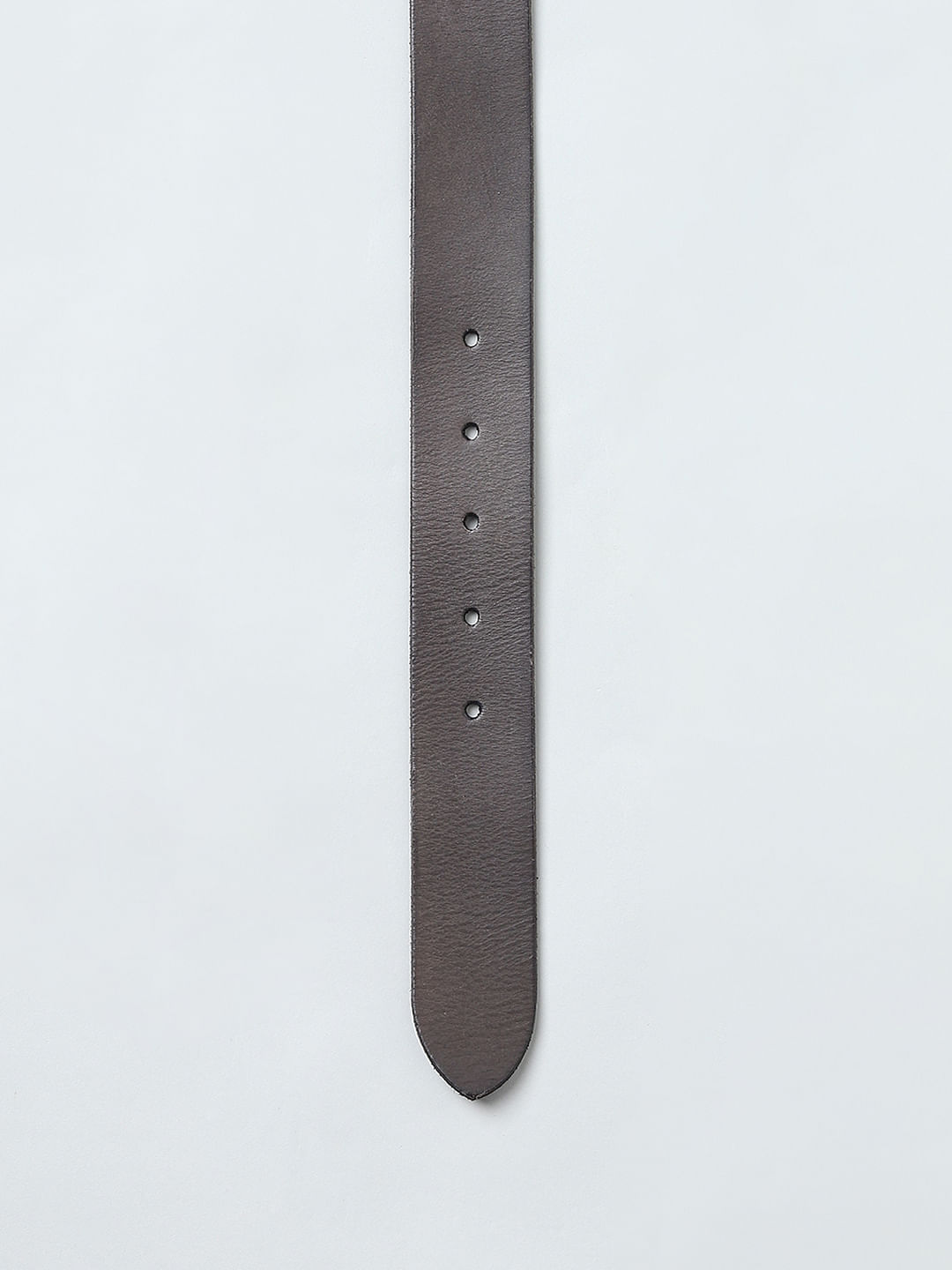 Brown Studded Logo Leather Belt