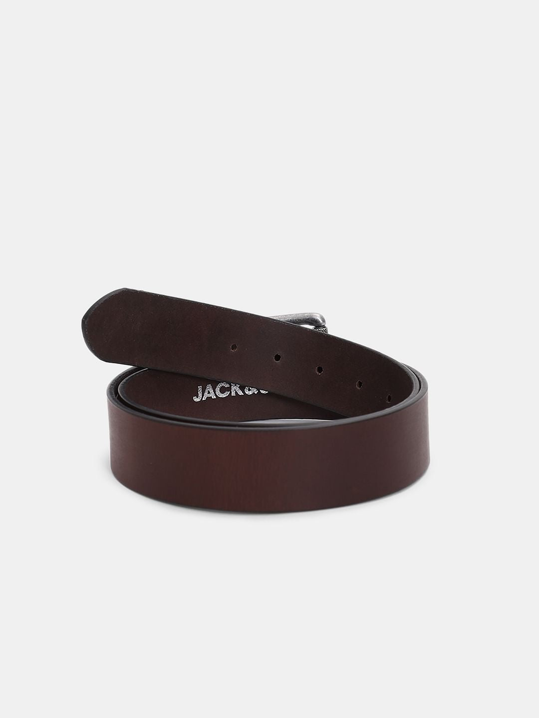 Brown Textured Leather Belt