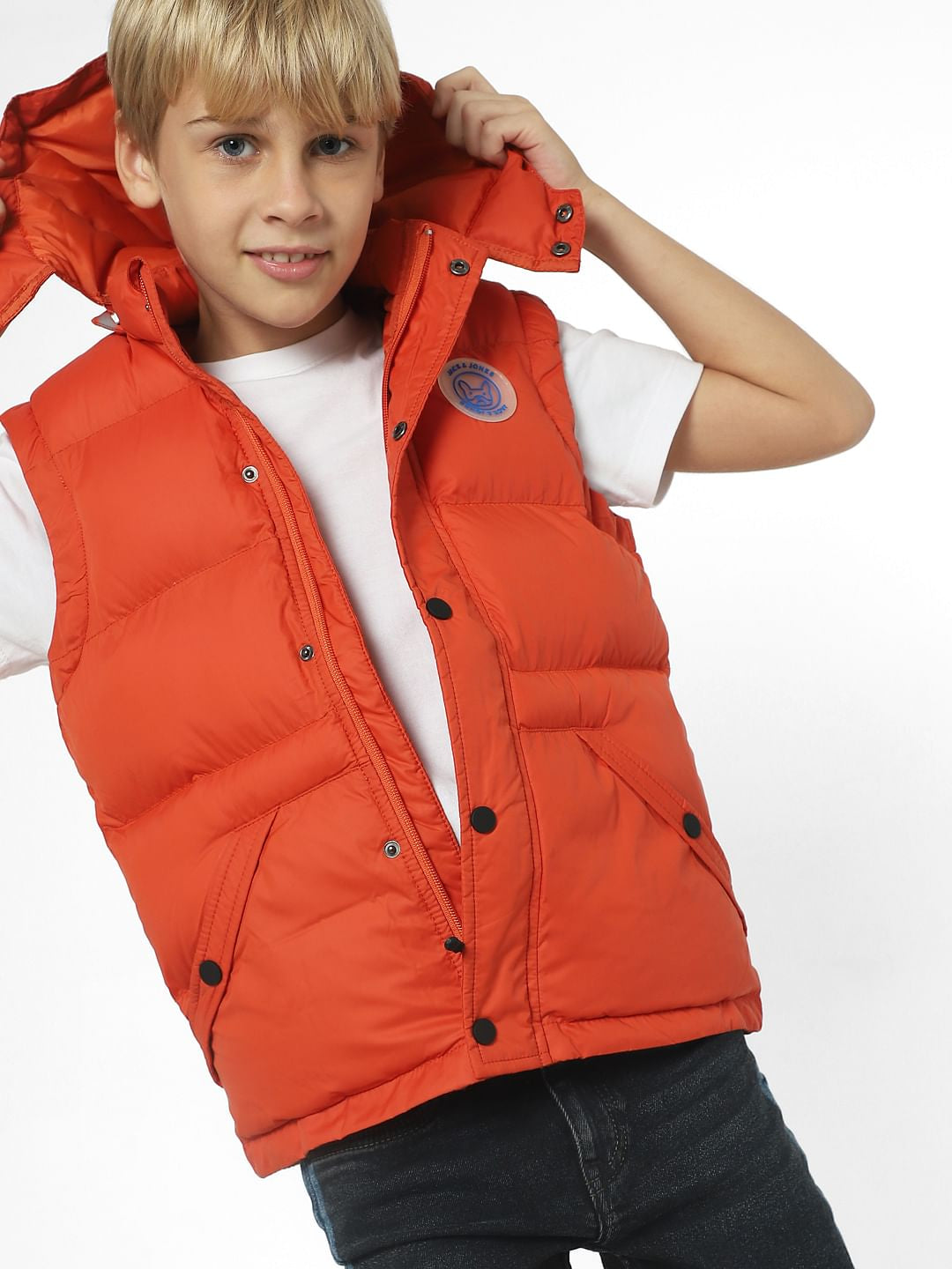 Boys Red Puffer Vest - 4/5Y