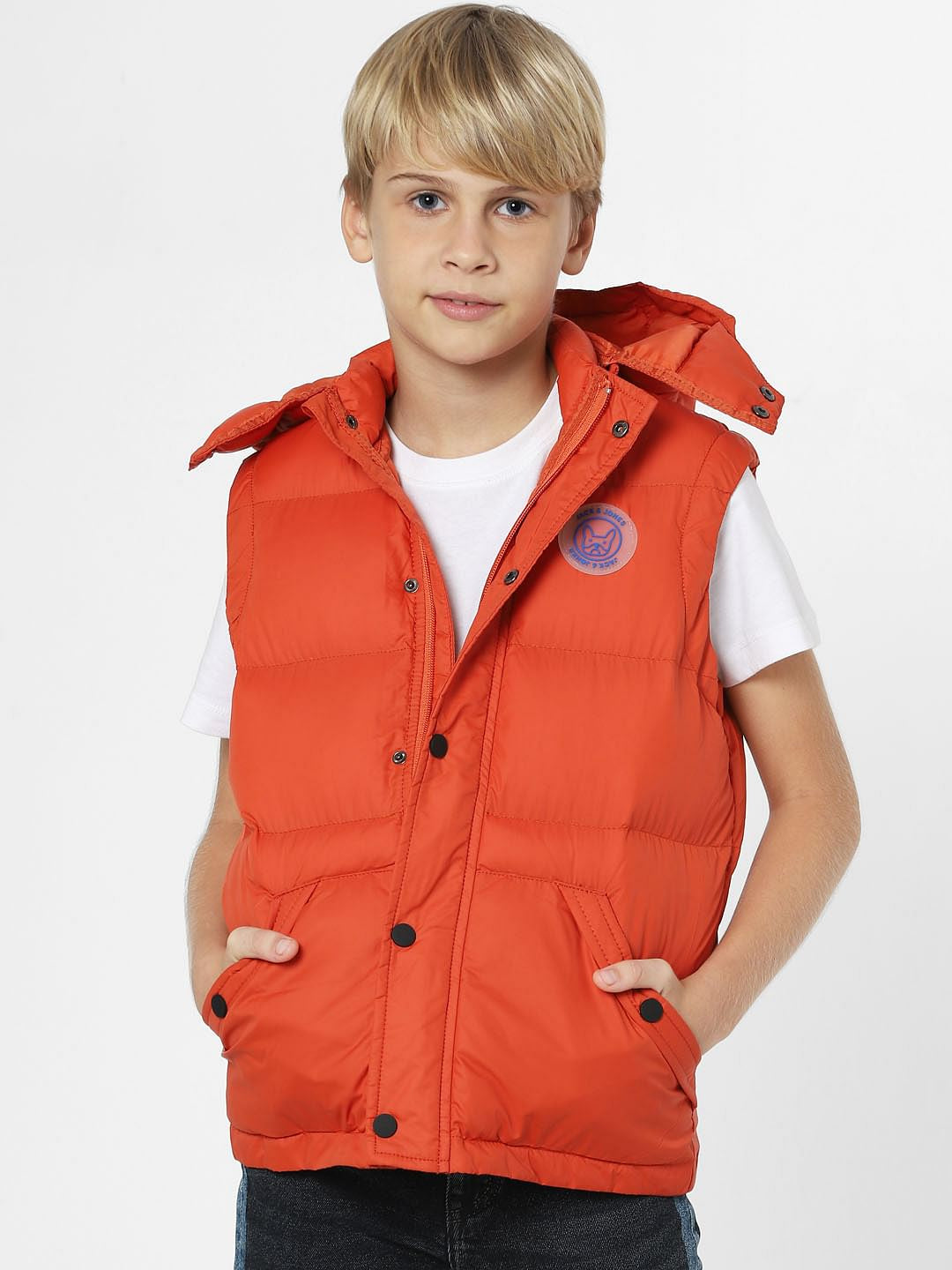 Boys Red Puffer Vest