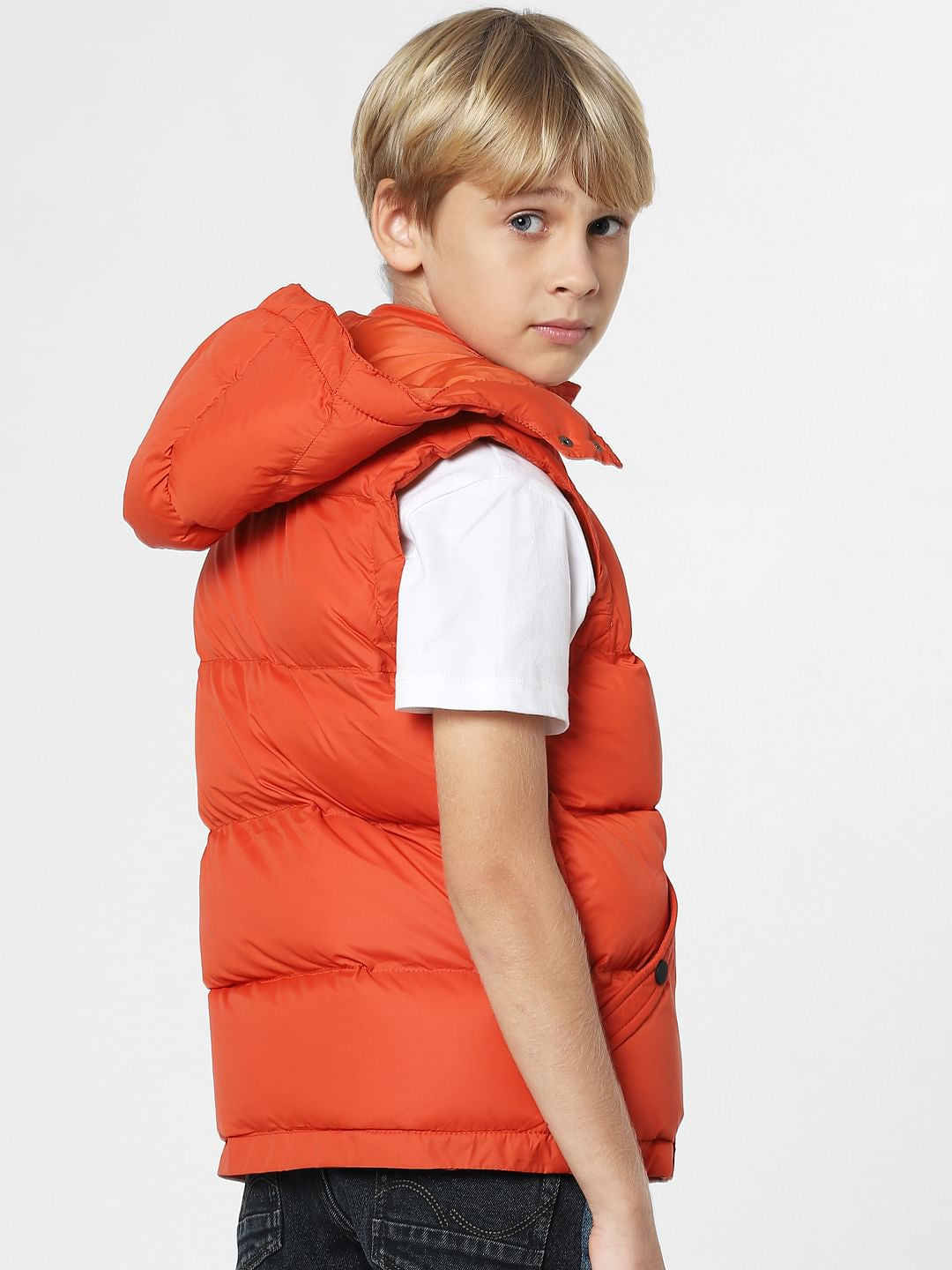 Boys Red Puffer Vest