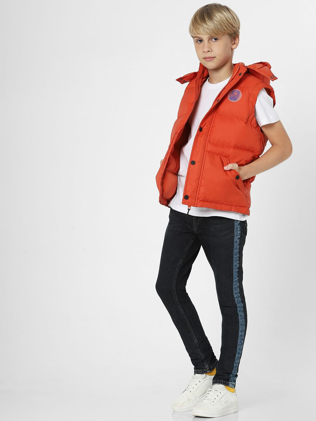 Boys Red Puffer Vest