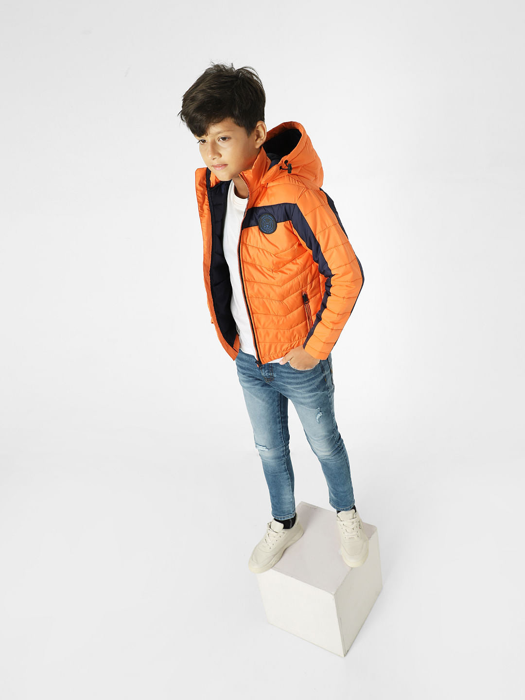 Orange Hooded Jacket