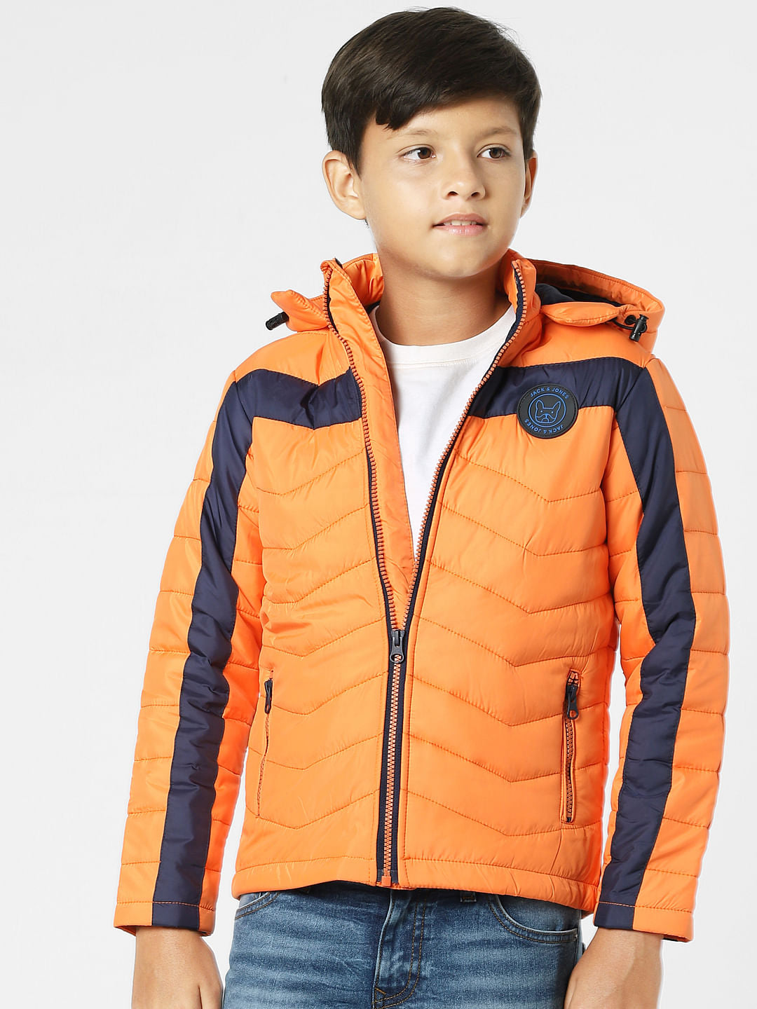 Orange Hooded Jacket