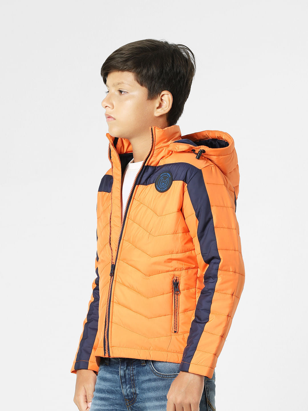 Orange Hooded Jacket