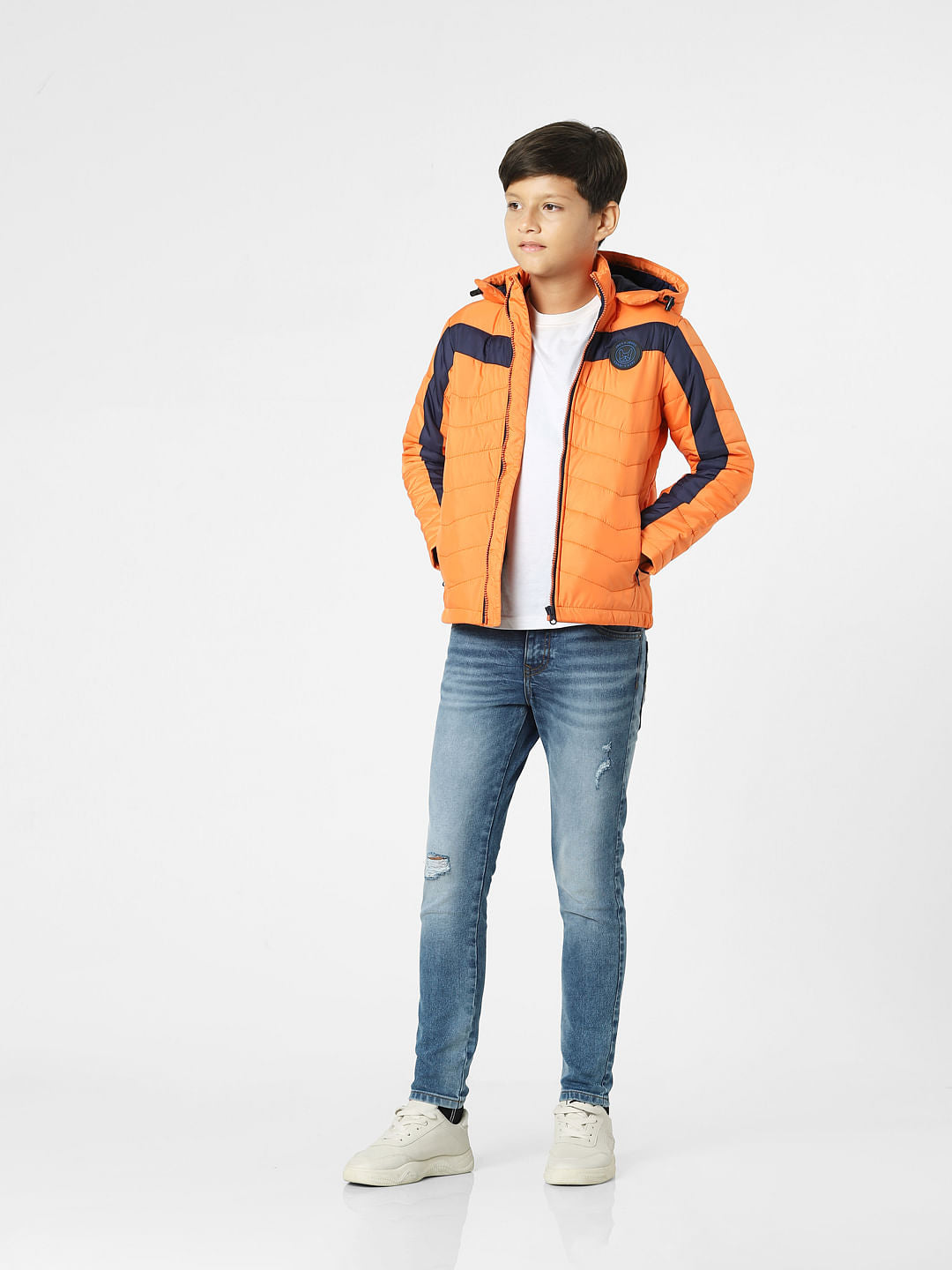 Orange Hooded Jacket