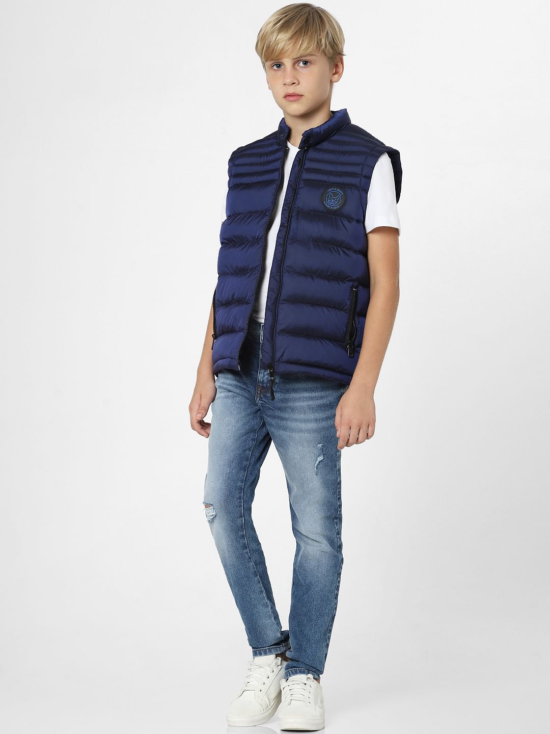 Boys Navy Blue Puffer Jacket