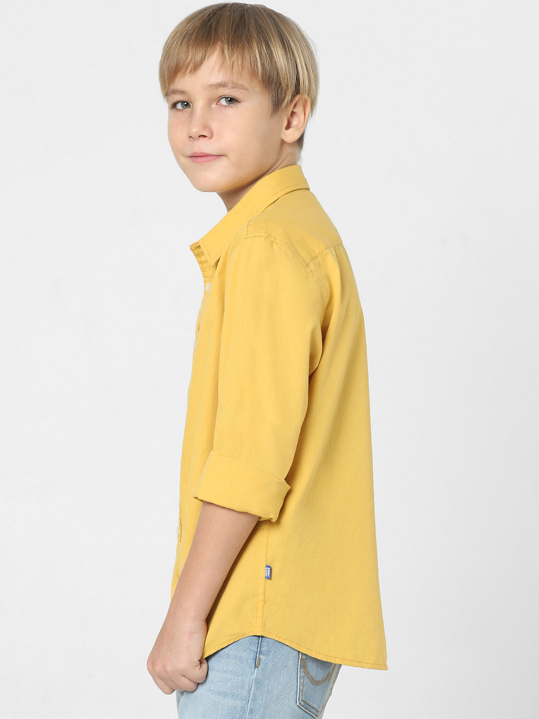 Boys Mustard Full Sleeves Shirt