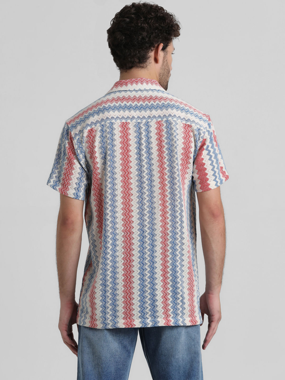 Blue Yarn Dyed Striped Shirt