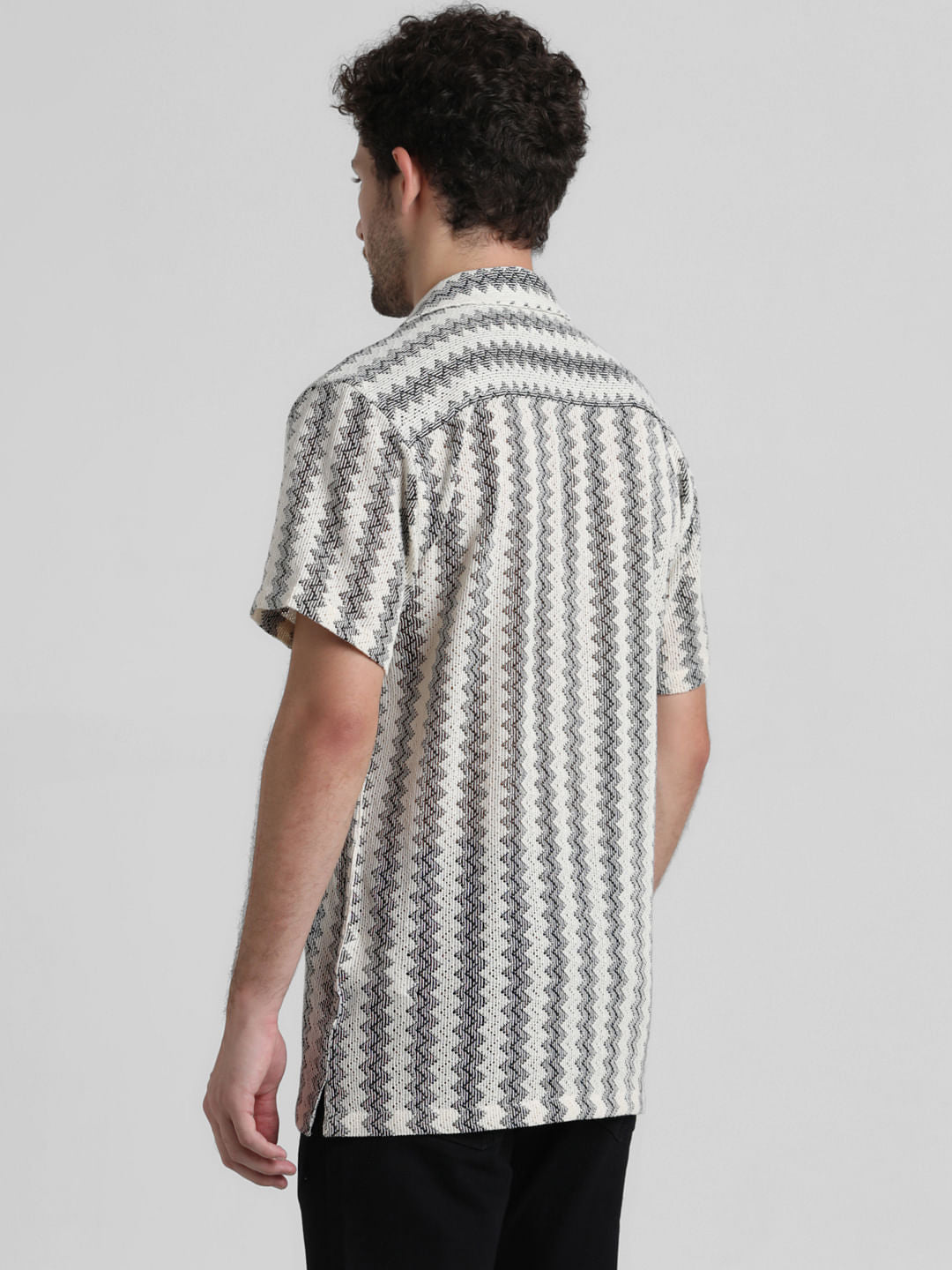 Black Yarn Dyed Striped Shirt