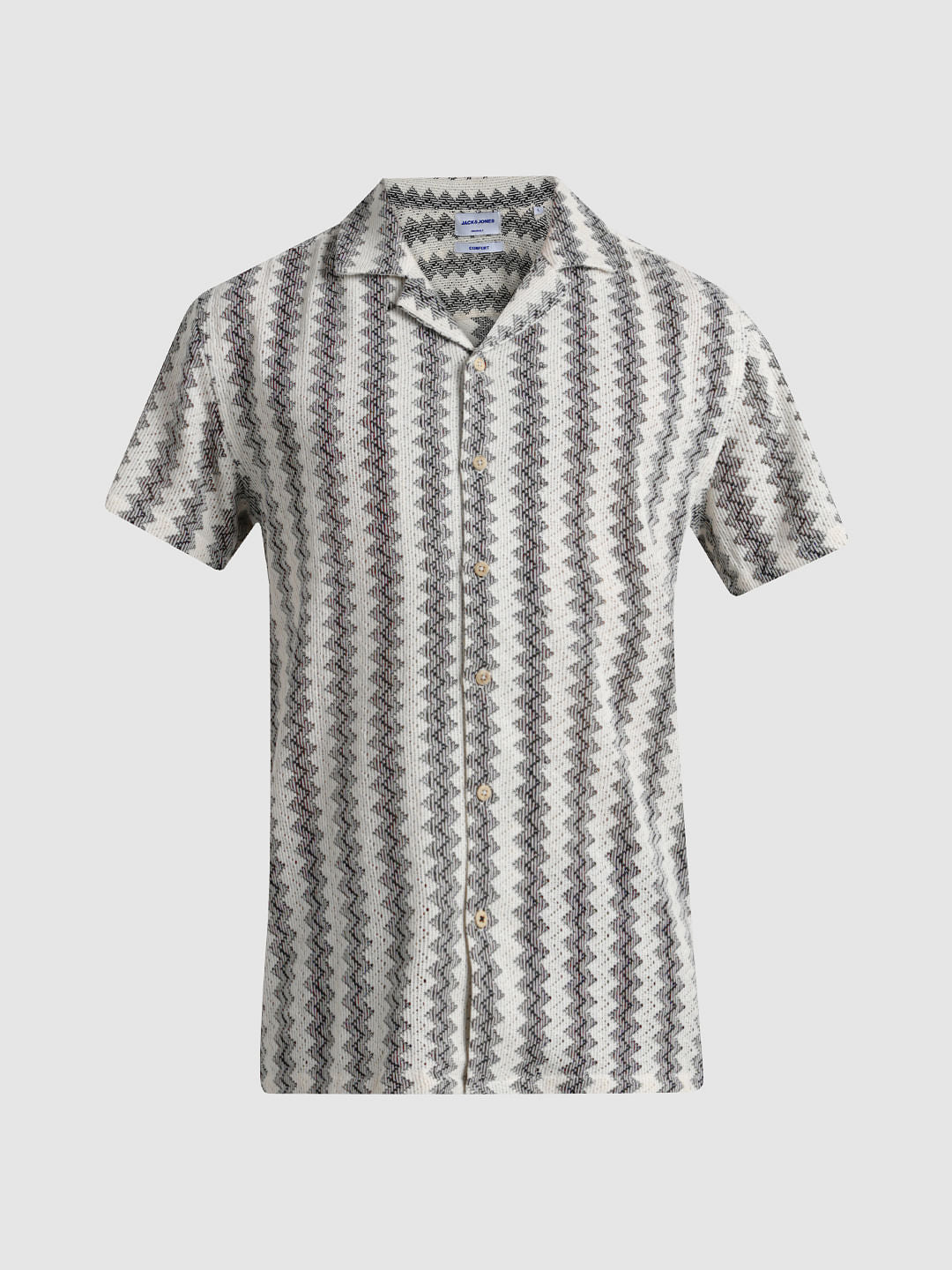 Black Yarn Dyed Striped Shirt