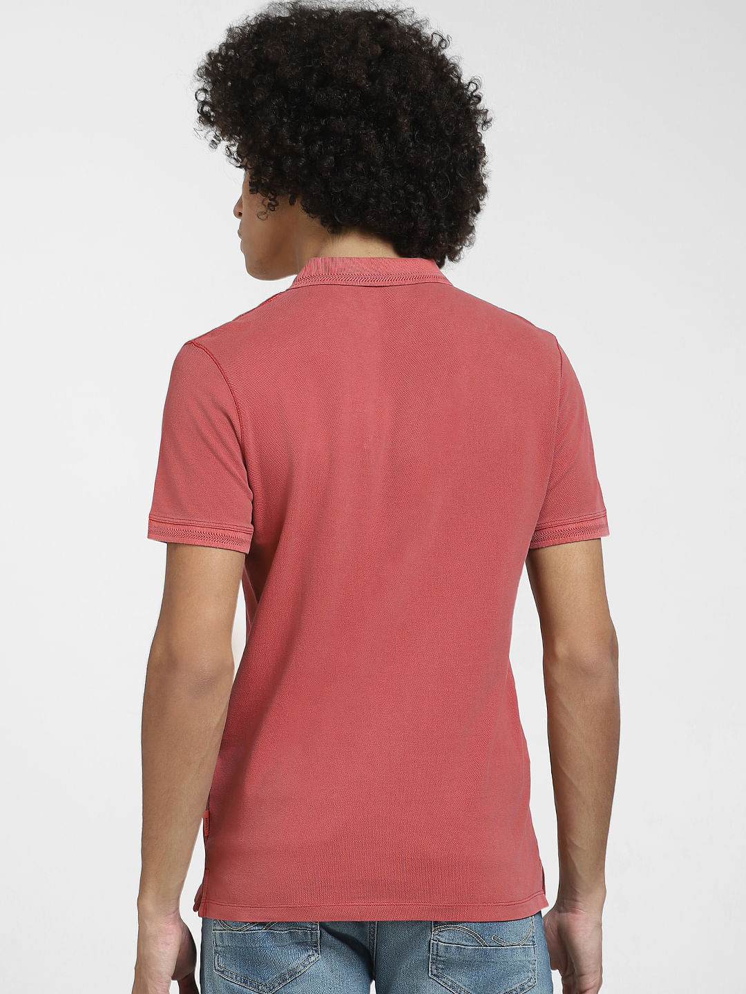 Red Cotton Polo T-shirt