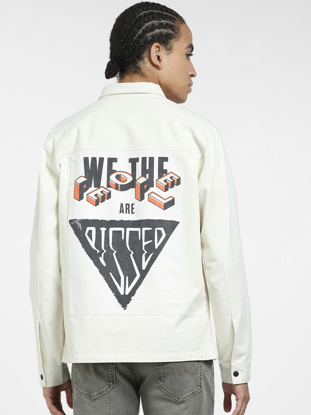 METAVERSE Off-White Graphic Printed Overshirt