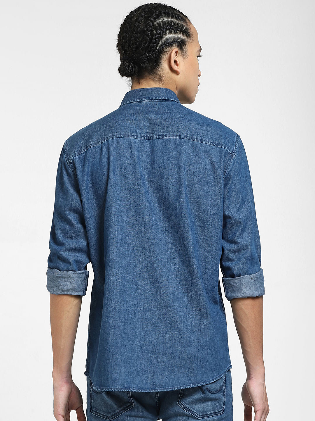 Dark Blue Denim Full Sleeves Shirt