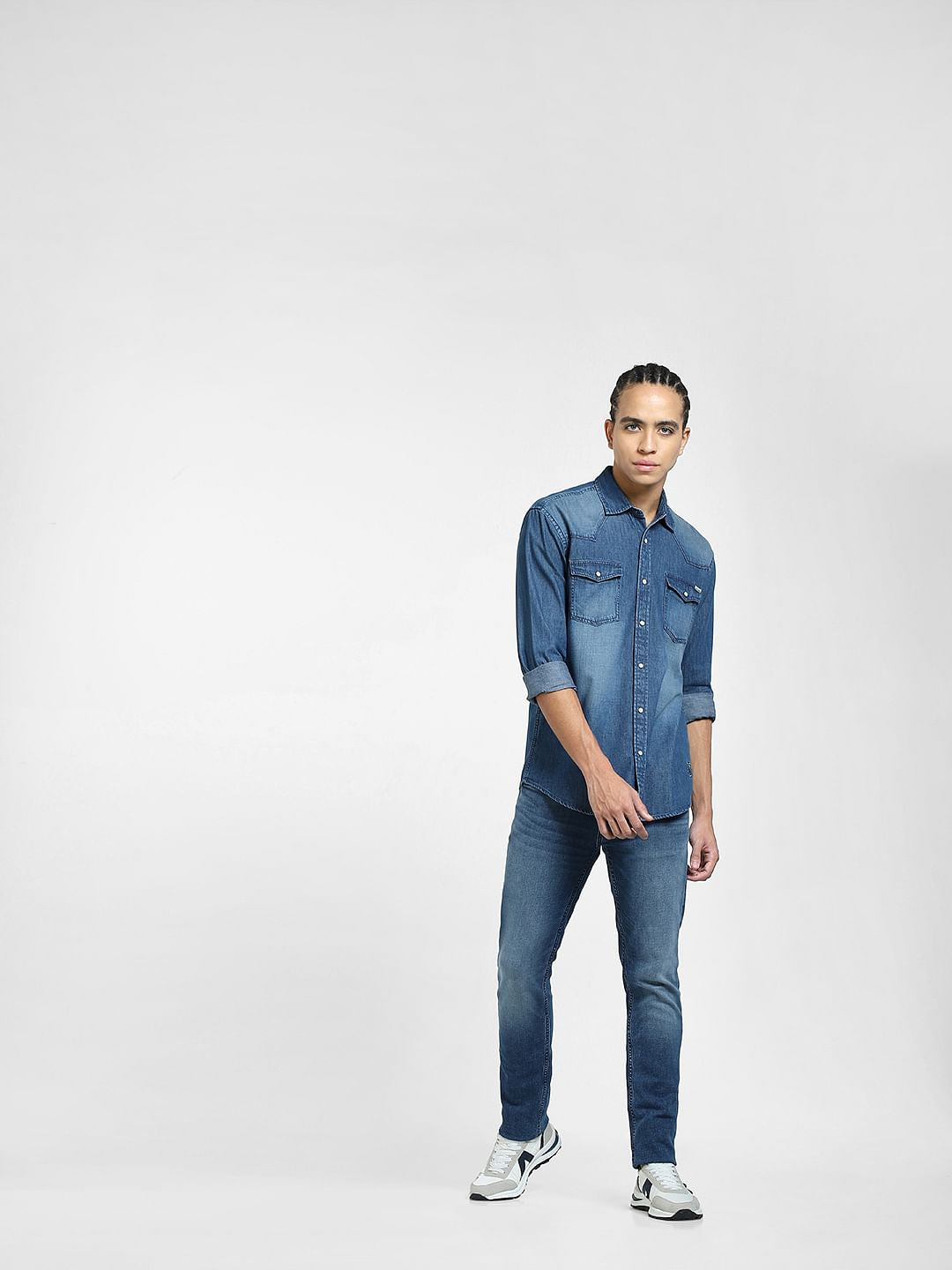 Dark Blue Denim Full Sleeves Shirt