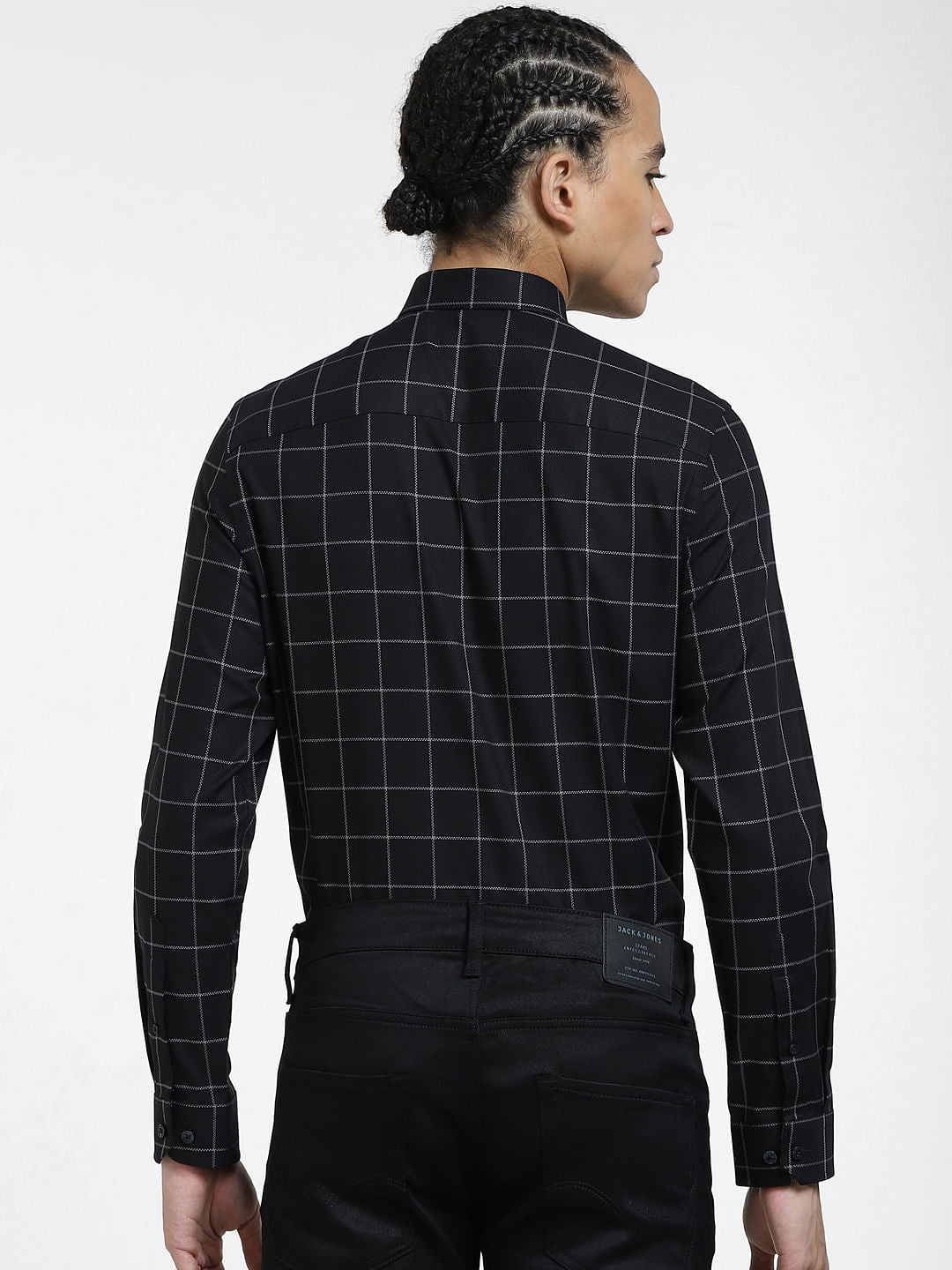 Black Check Full Sleeves Shirt