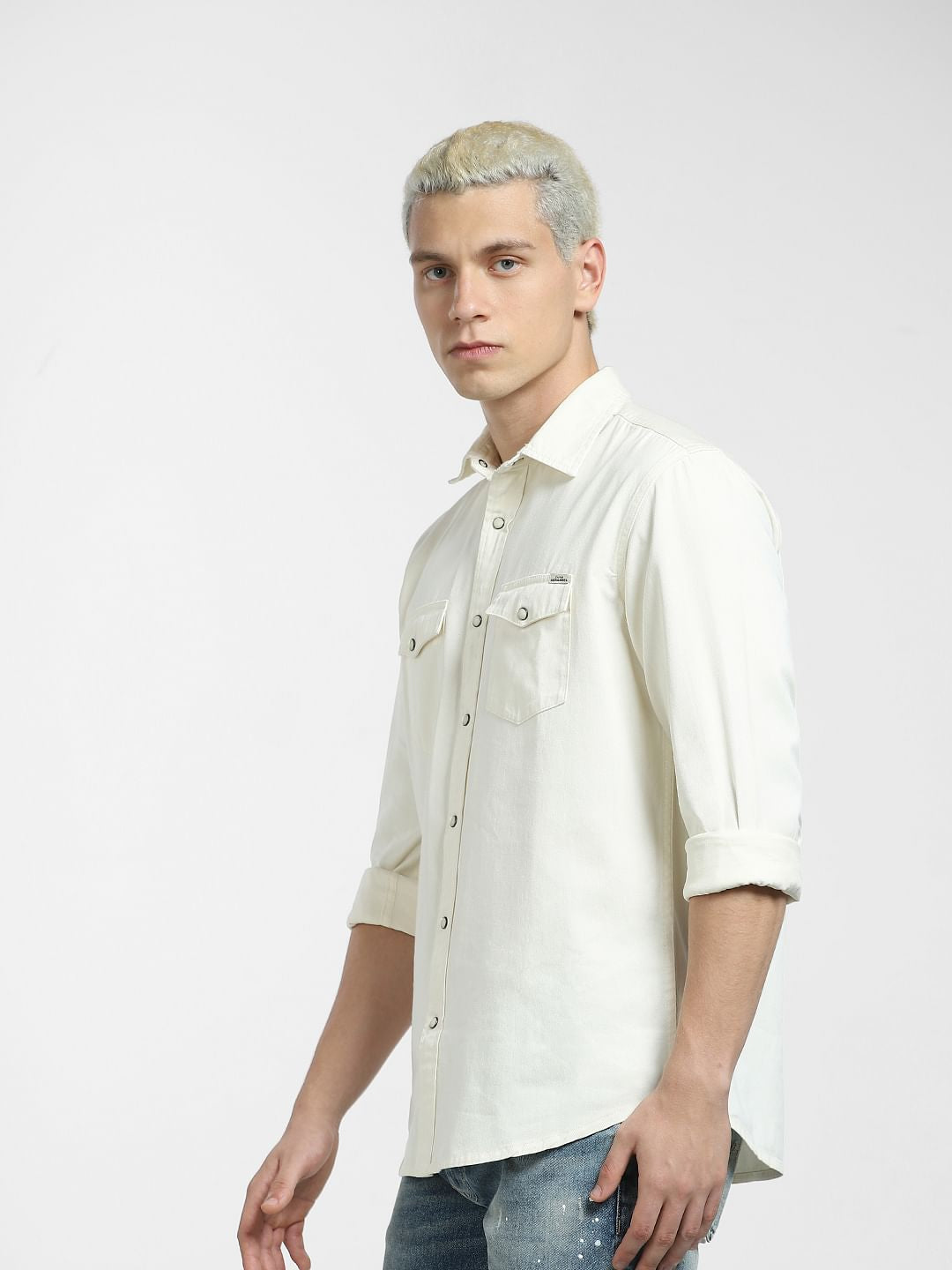 Beige Full Sleeves Shirt