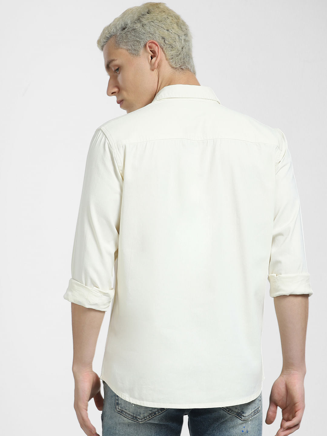 Beige Full Sleeves Shirt