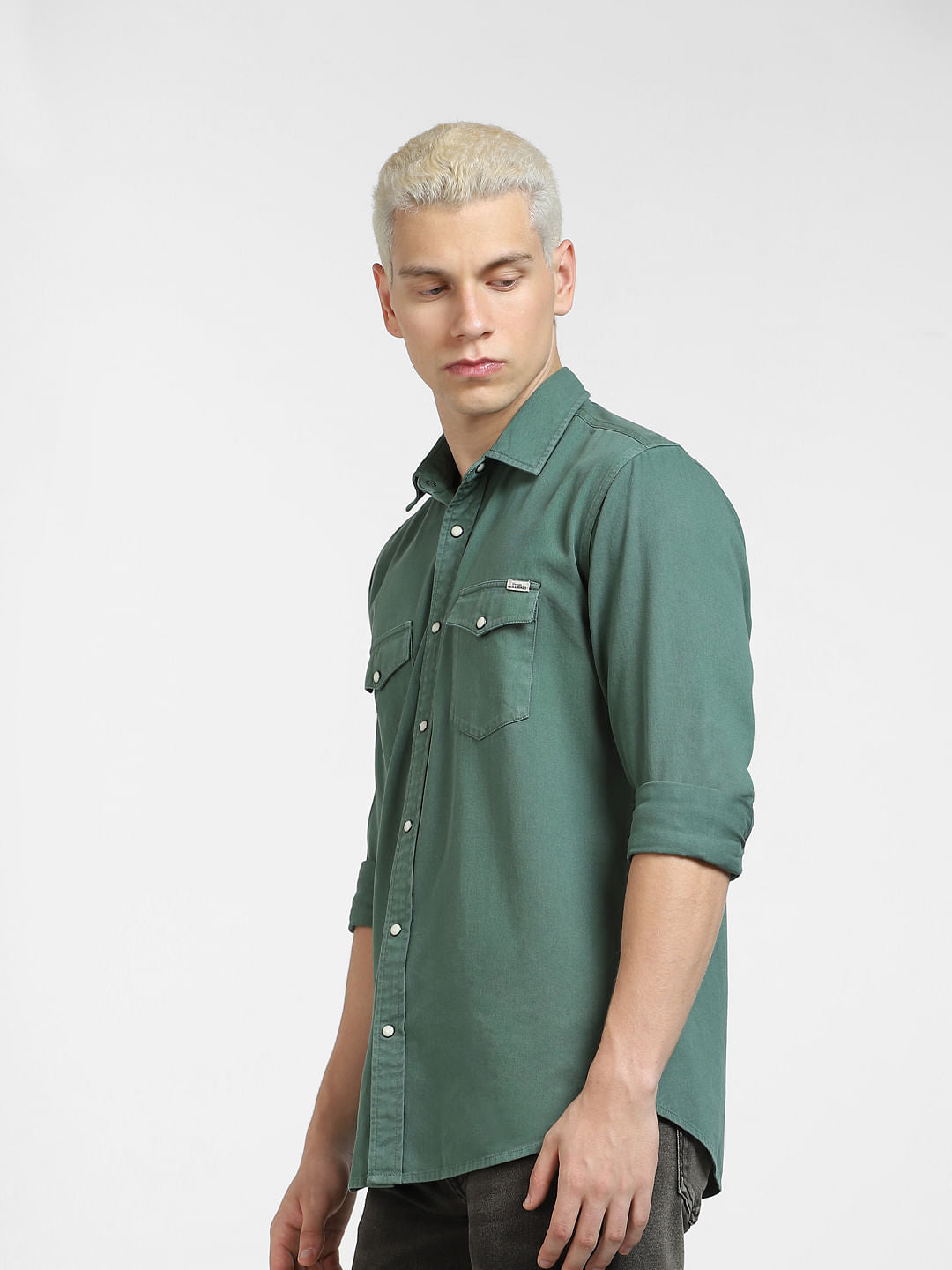 Green Full Sleeves Shirt