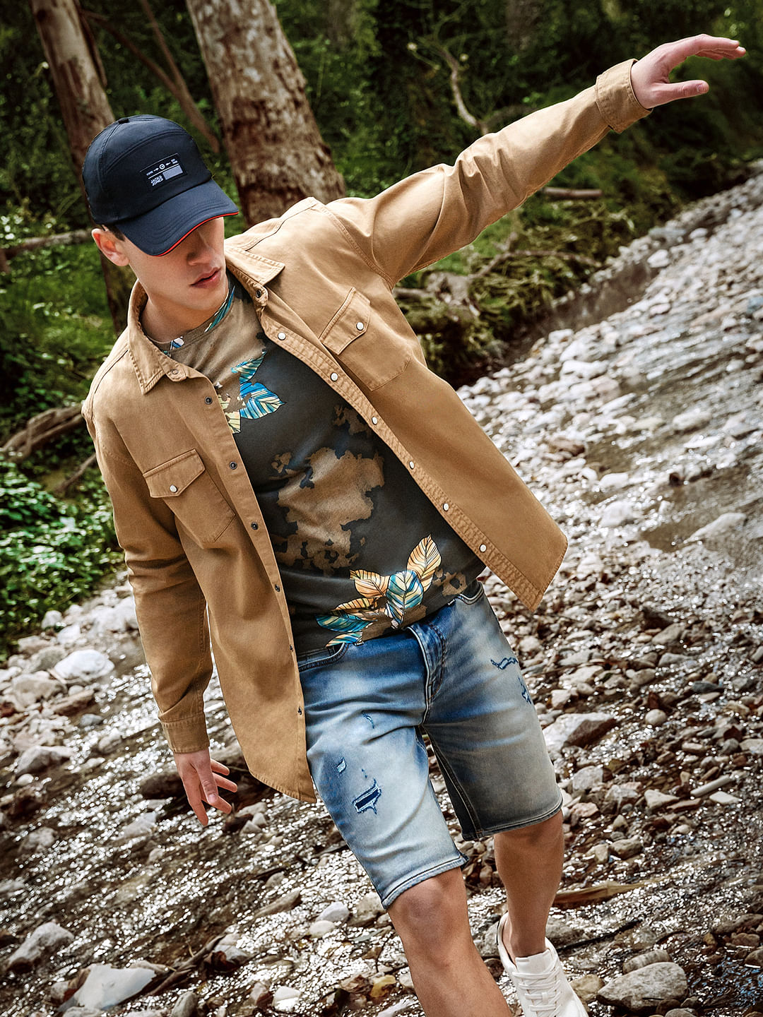 Brown Full Sleeves Shirt - S
