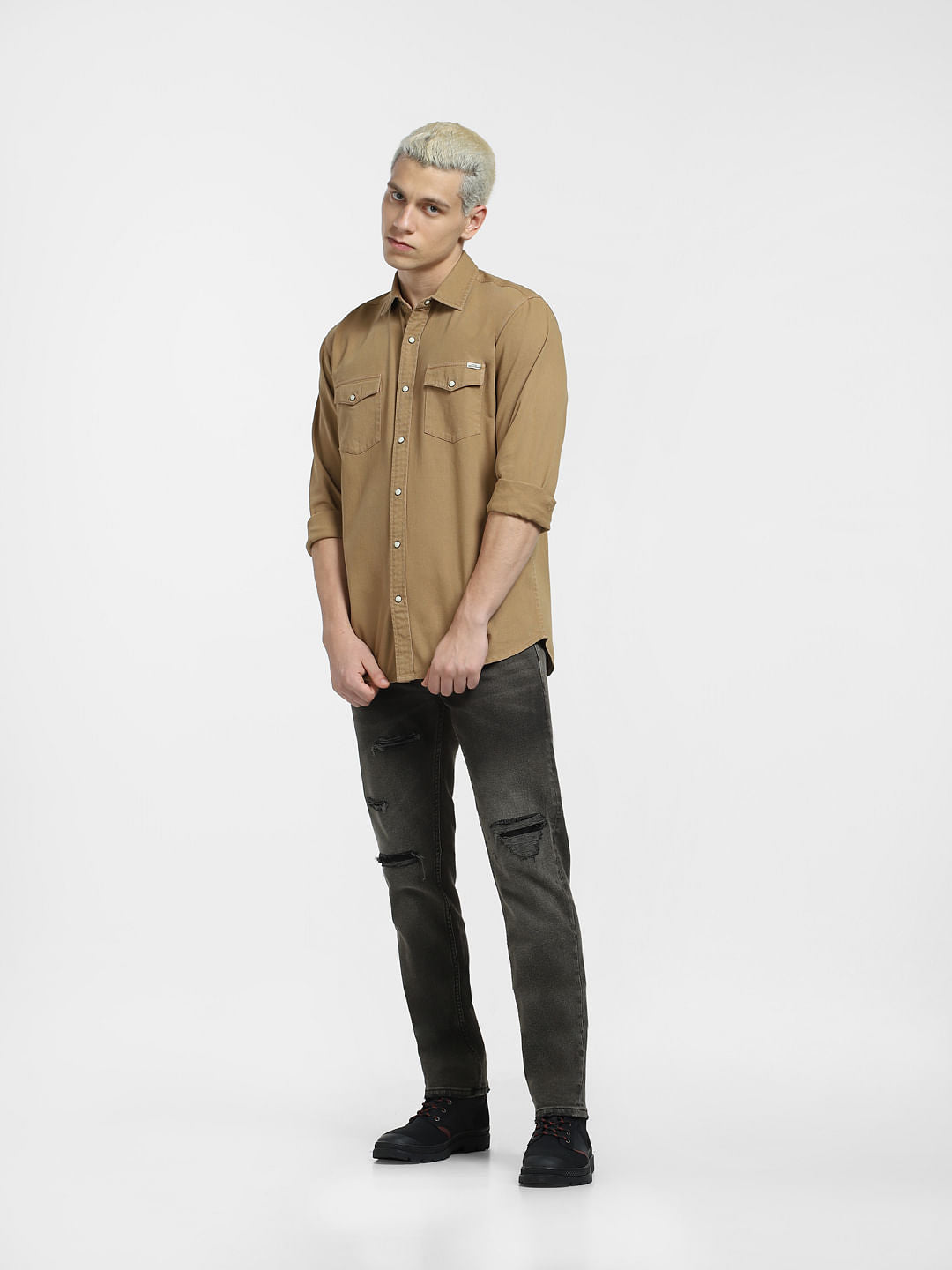 Brown Full Sleeves Shirt
