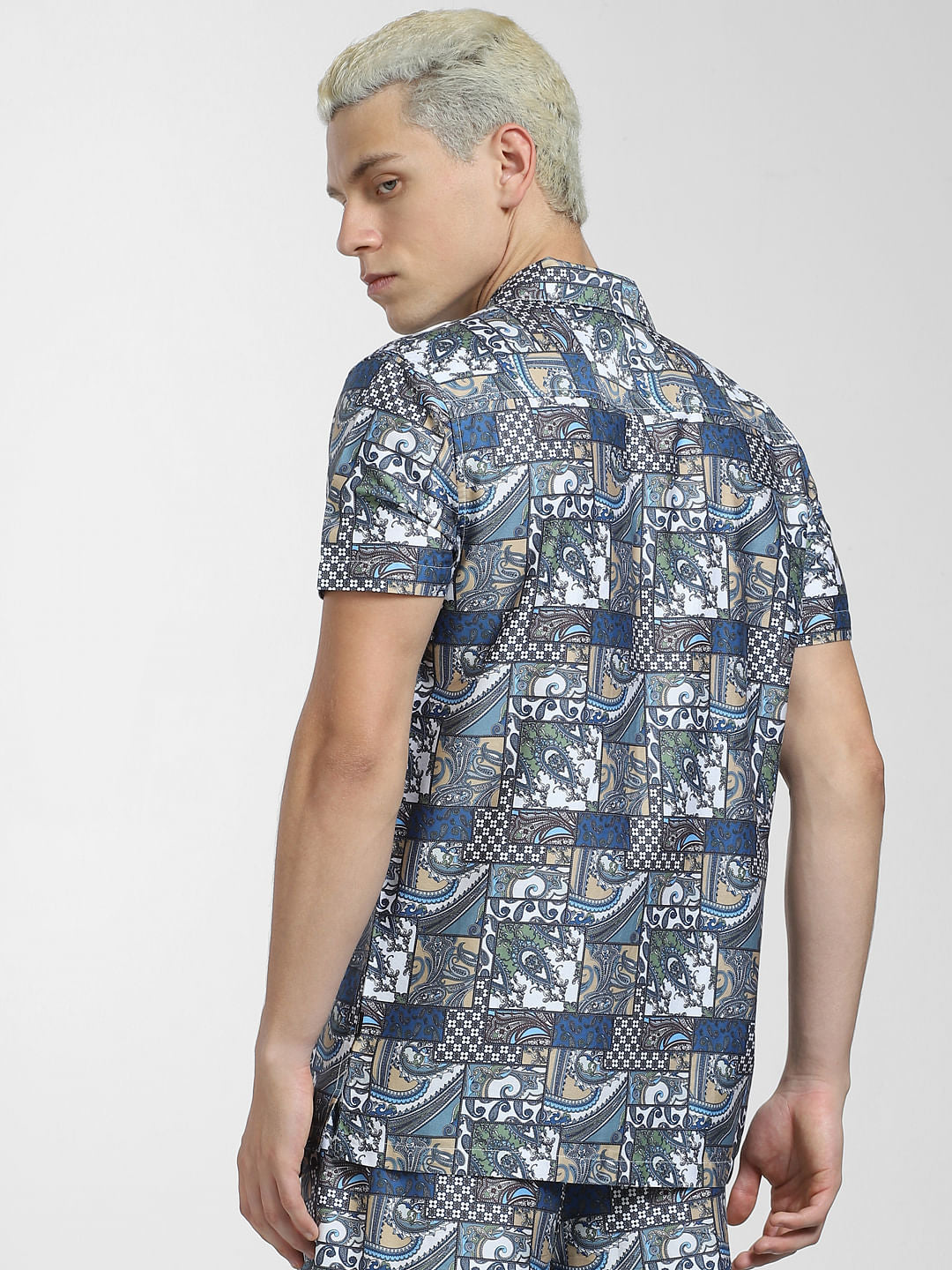 Blue All Over Print Co-ord Shirt