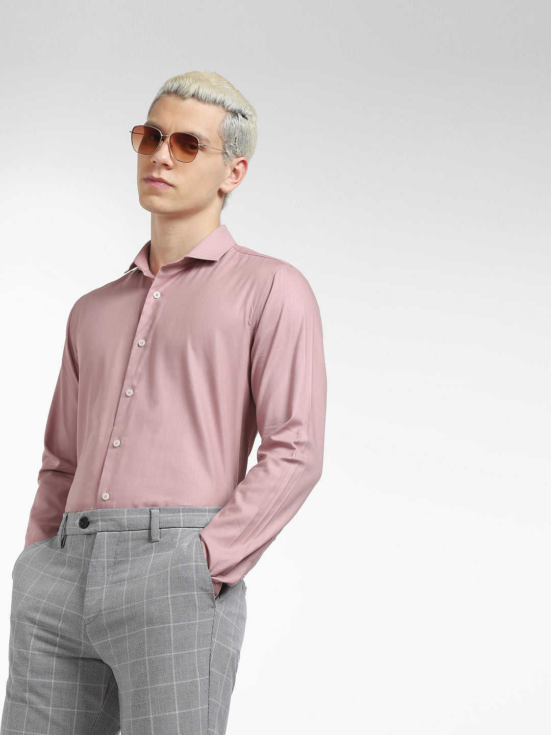 Pink Full Sleeves Shirt - S