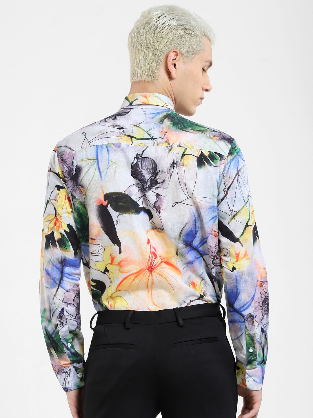 Green Printed Full Sleeves Shirt