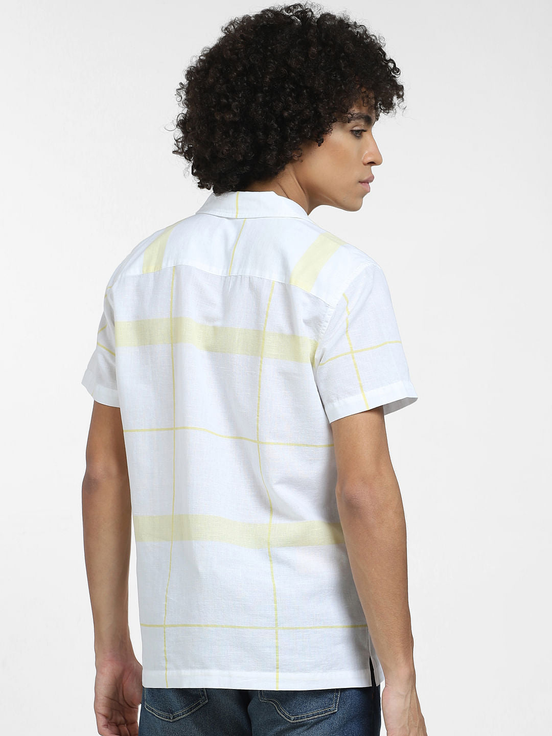 White Check Full Sleeves Shirt