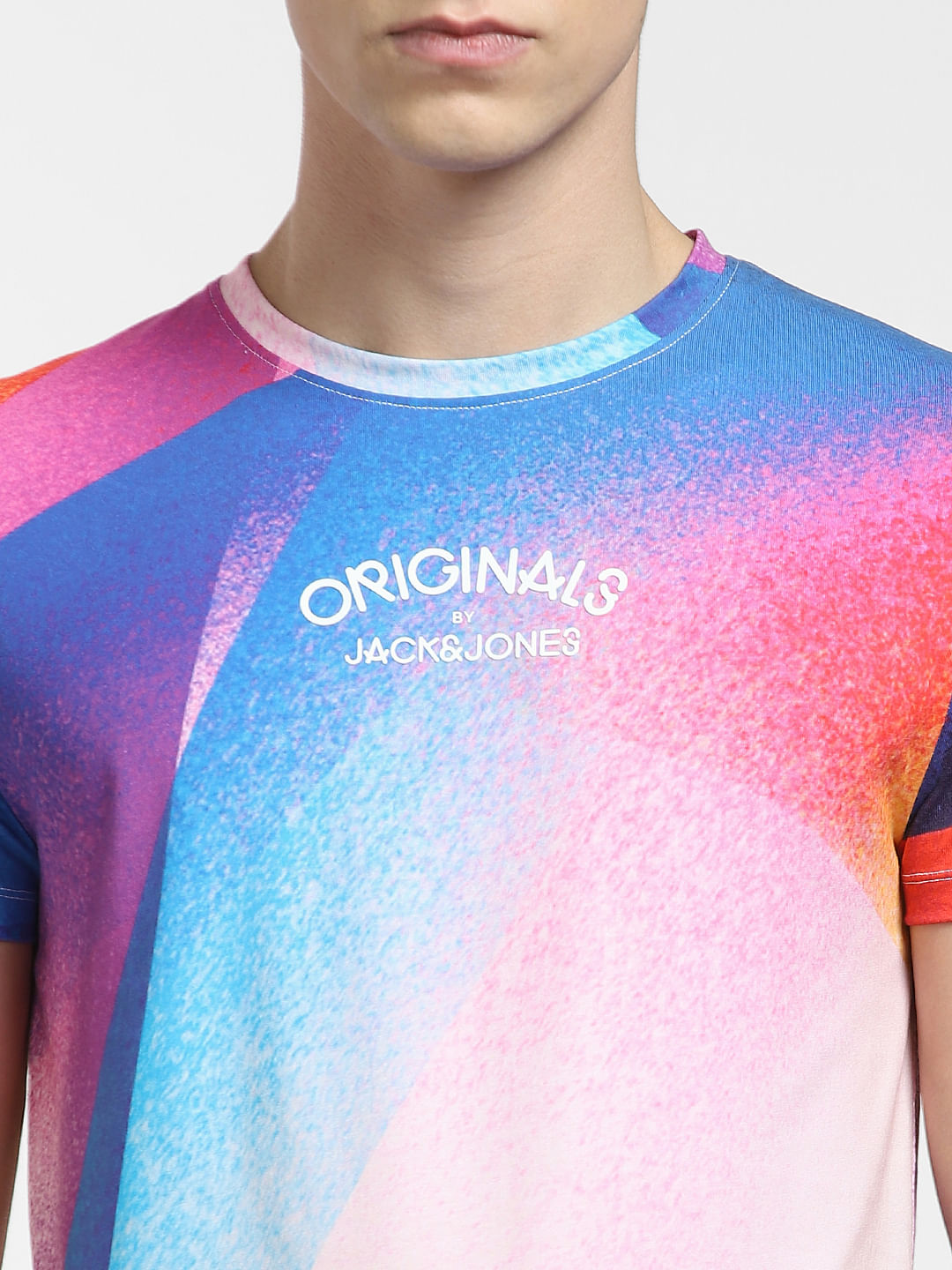 METAVERSE Blue Printed Crew Neck T-shirt