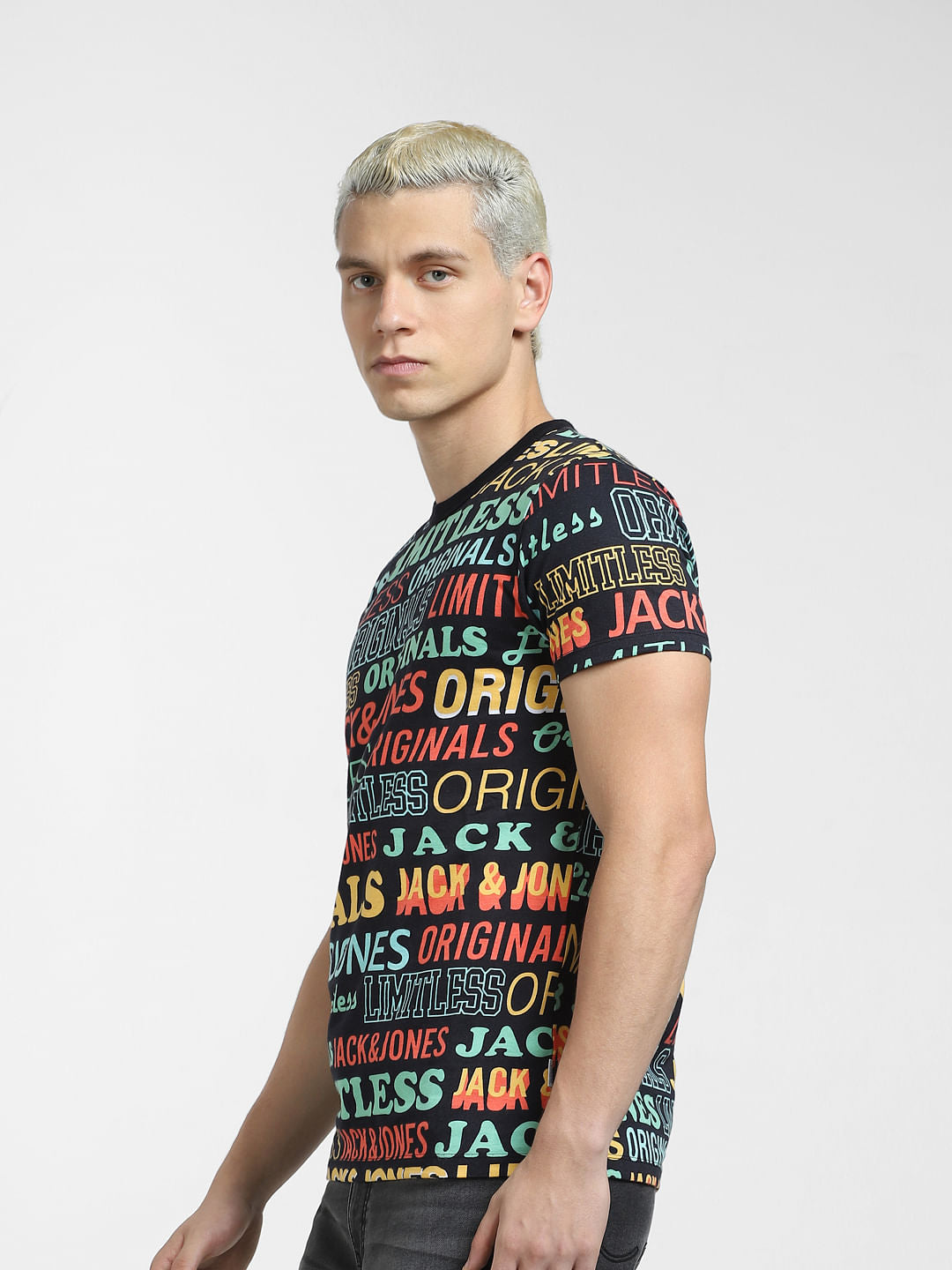 METAVERSE Black Typographic Logo Crew Neck T-shirt