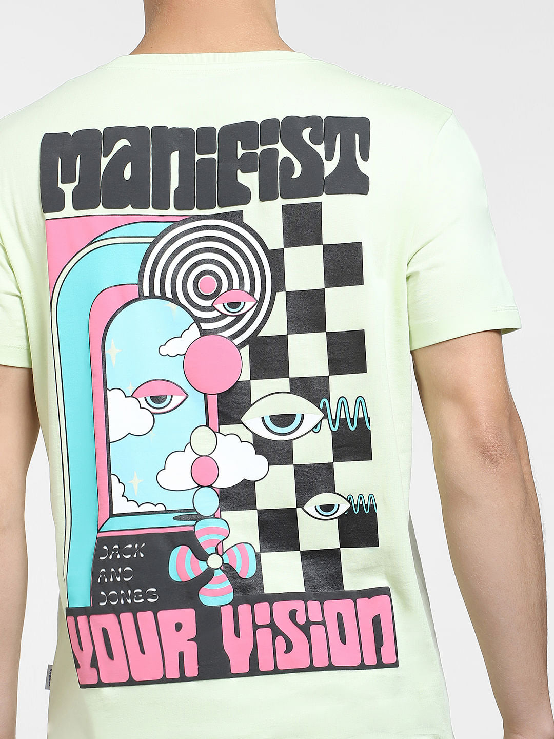 METAVERSE Green Printed Crew Neck T-shirt