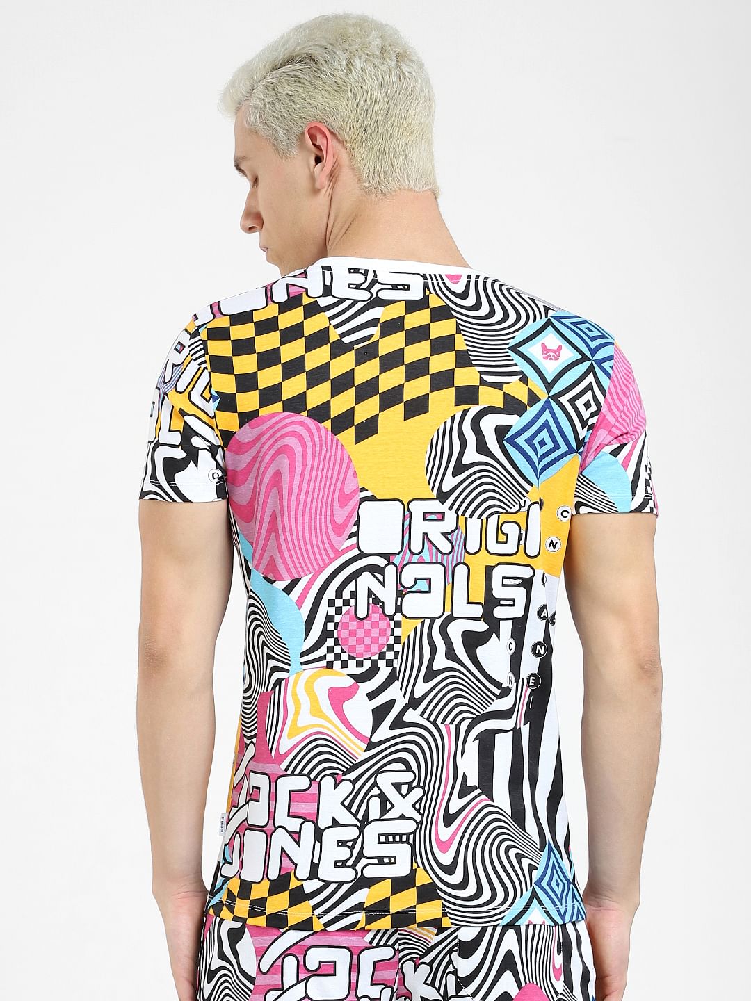 METAVERSE White Printed Co-ord T-shirt