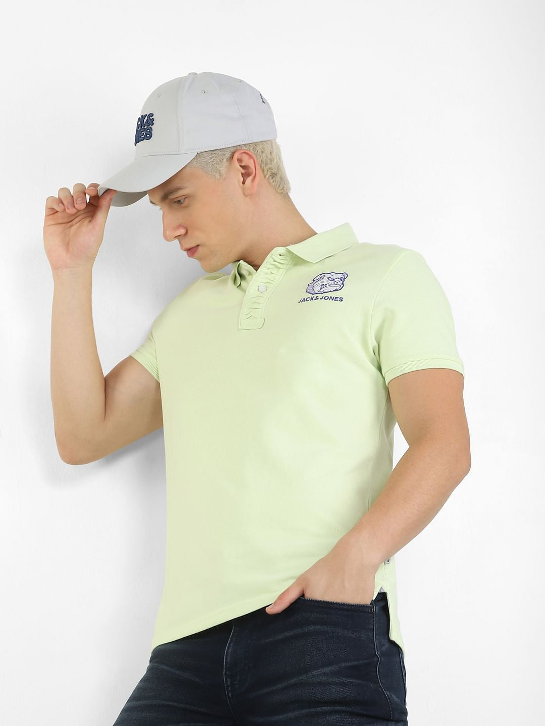 Green Embroidered Logo Polo T-shirt - S
