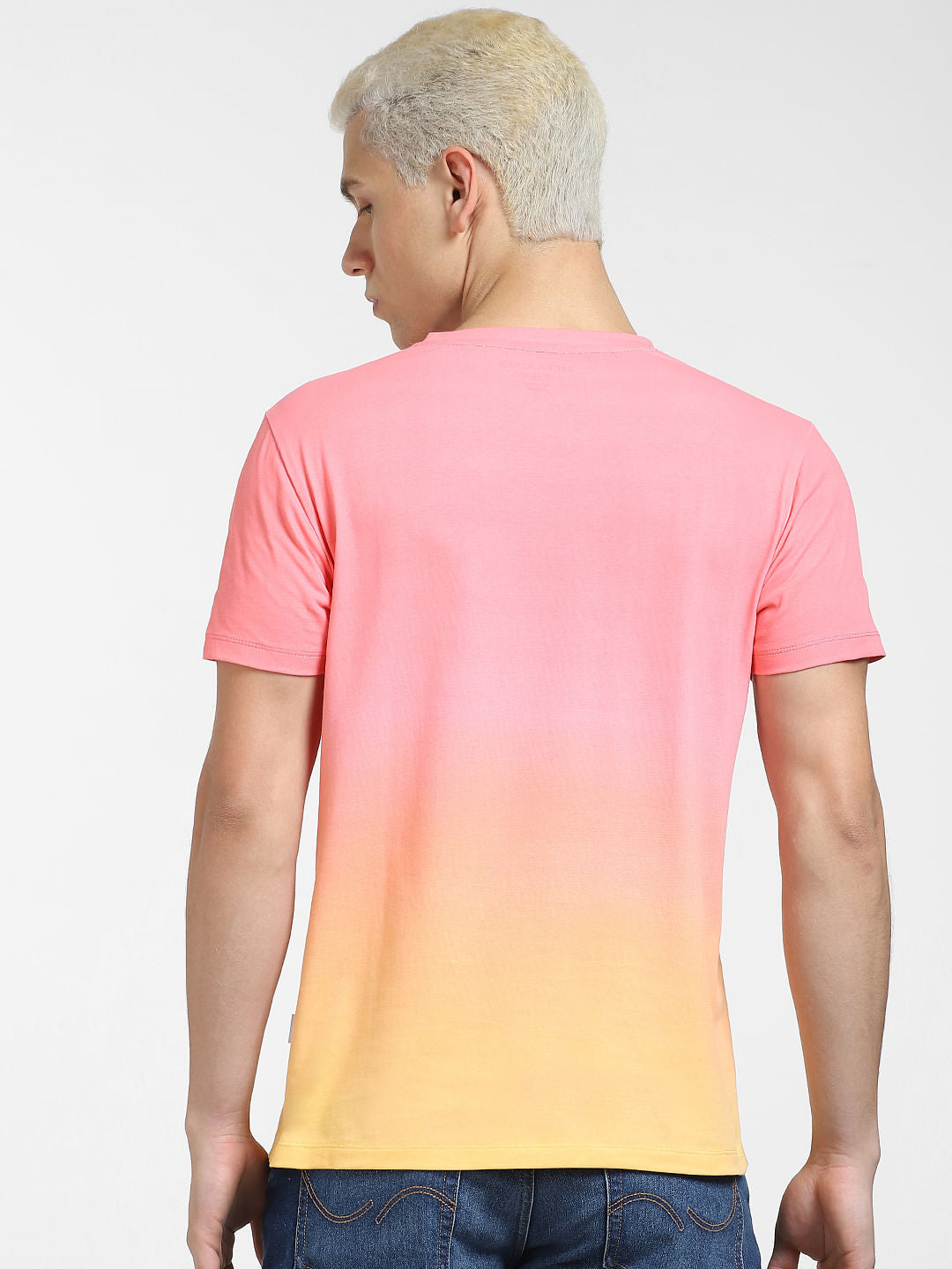 Pink Ombre Crew Neck T-shirt