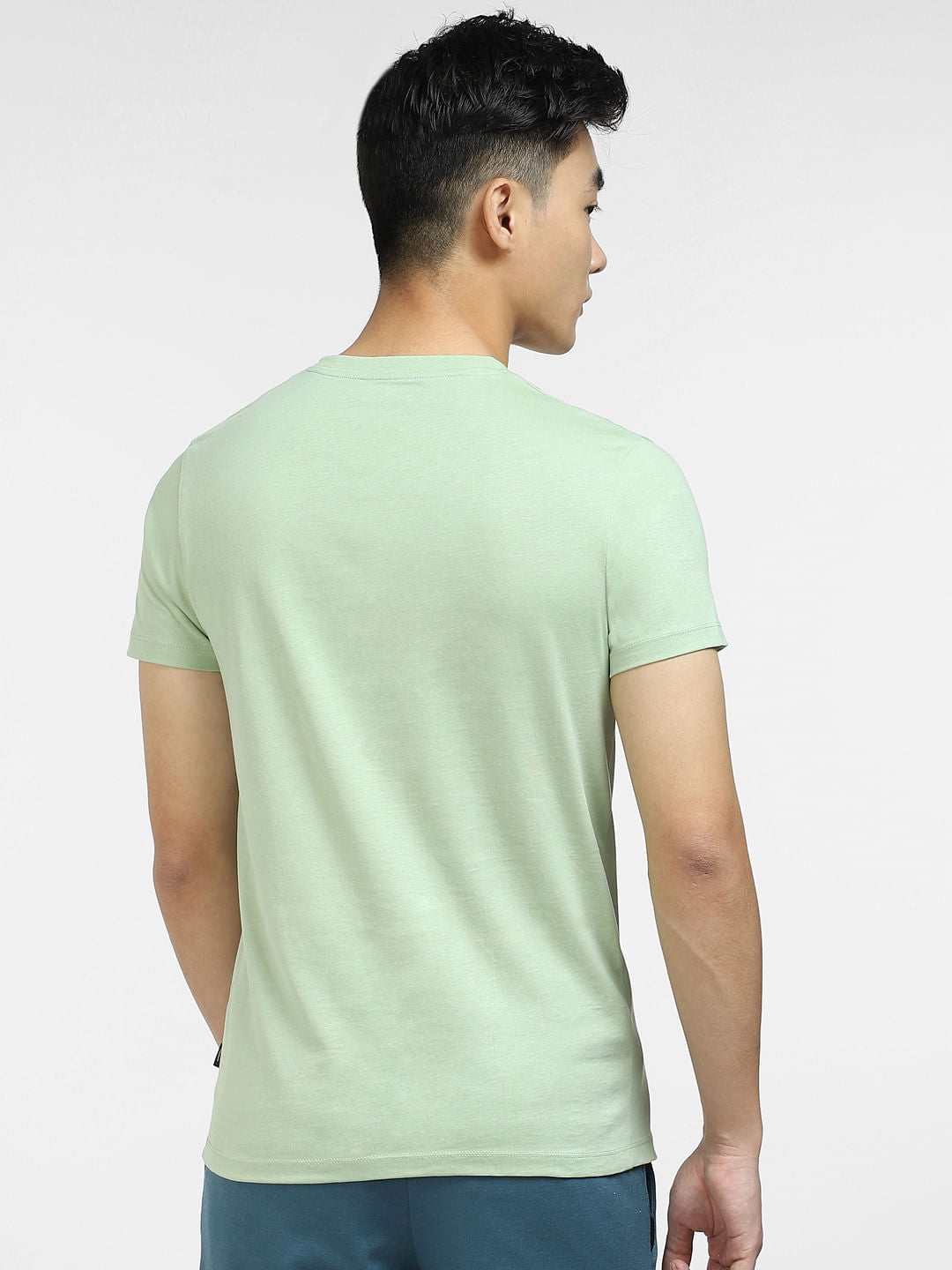 Green Printed Crew Neck T-shirt