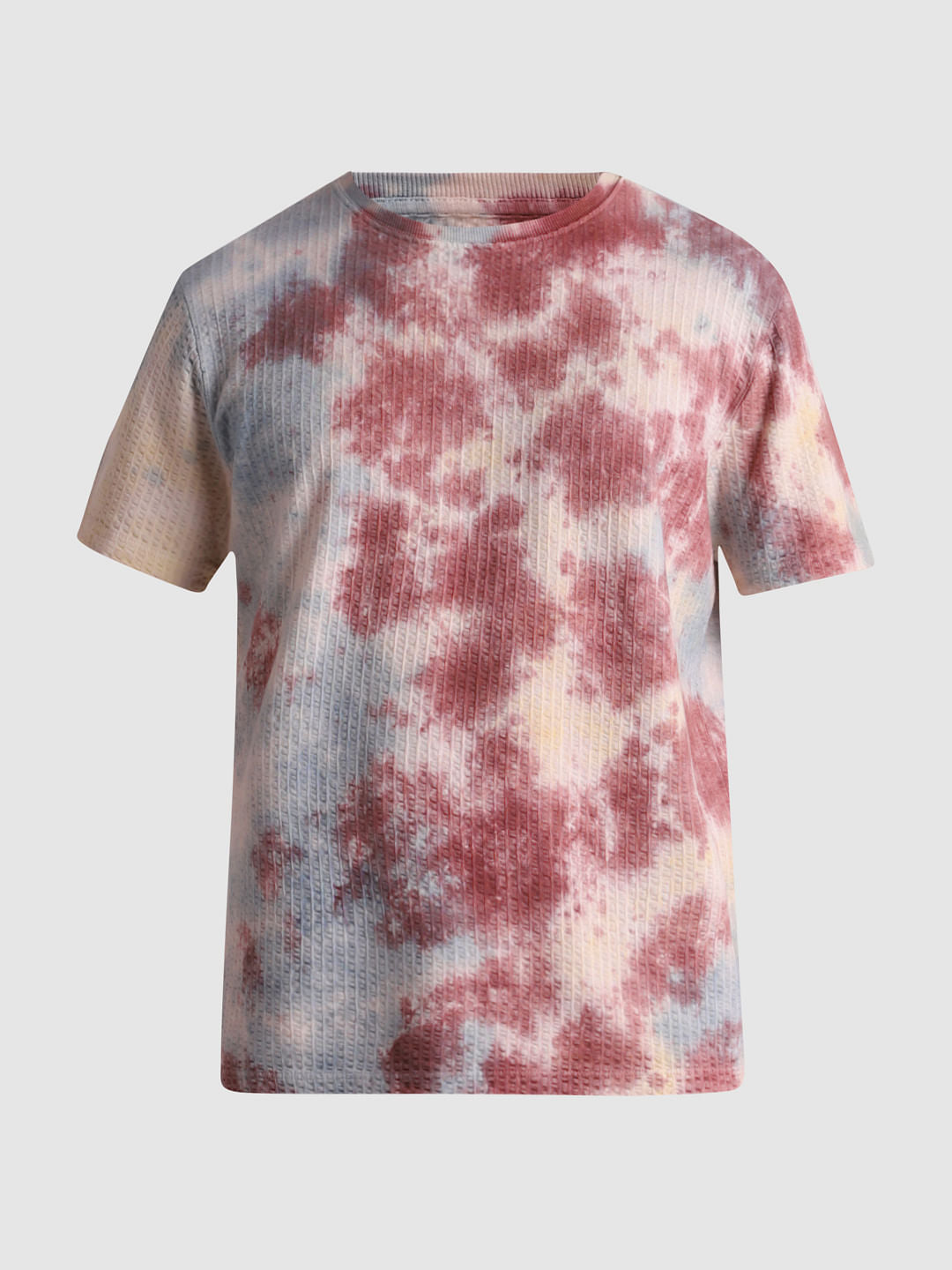 White Tie-Dye Crew Neck T-shirt