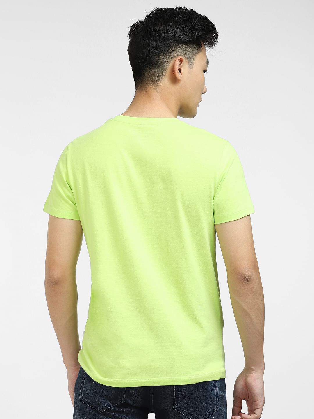 Green Graphic Print Crew Neck T-shirt