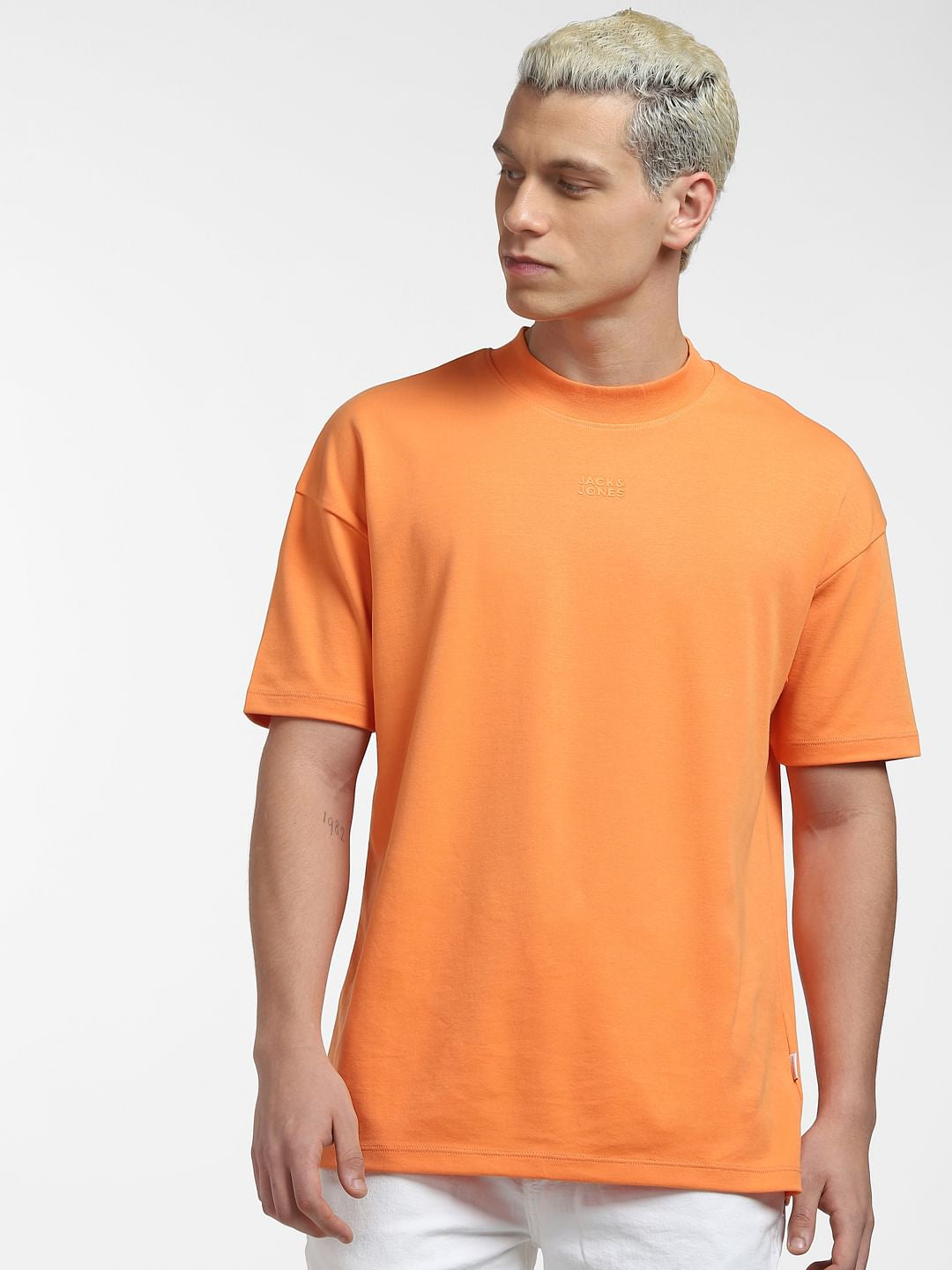 Orange Crew Neck T-shirt