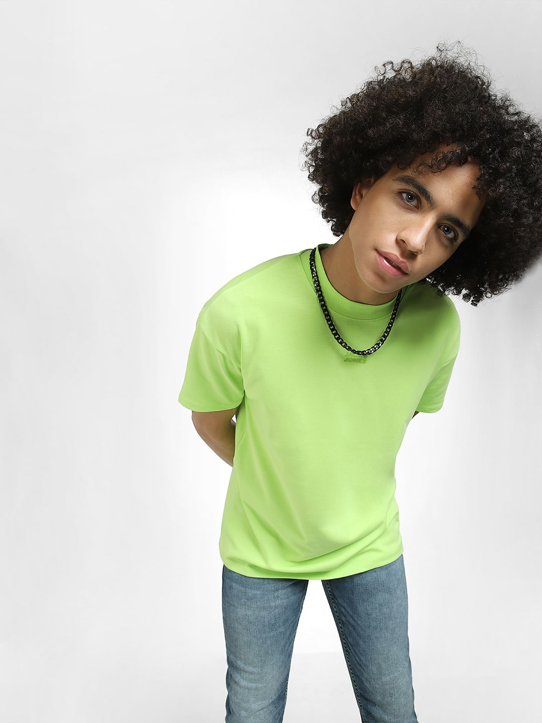 Lime Green Crew Neck T-shirt - S
